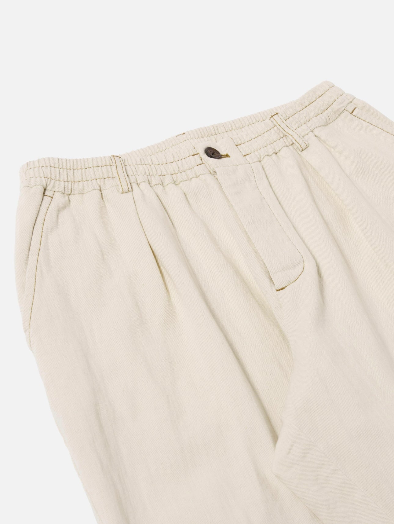 UNIVERSAL WORKS Pleated Track Pant | Ecru LEO BOUTIQUE