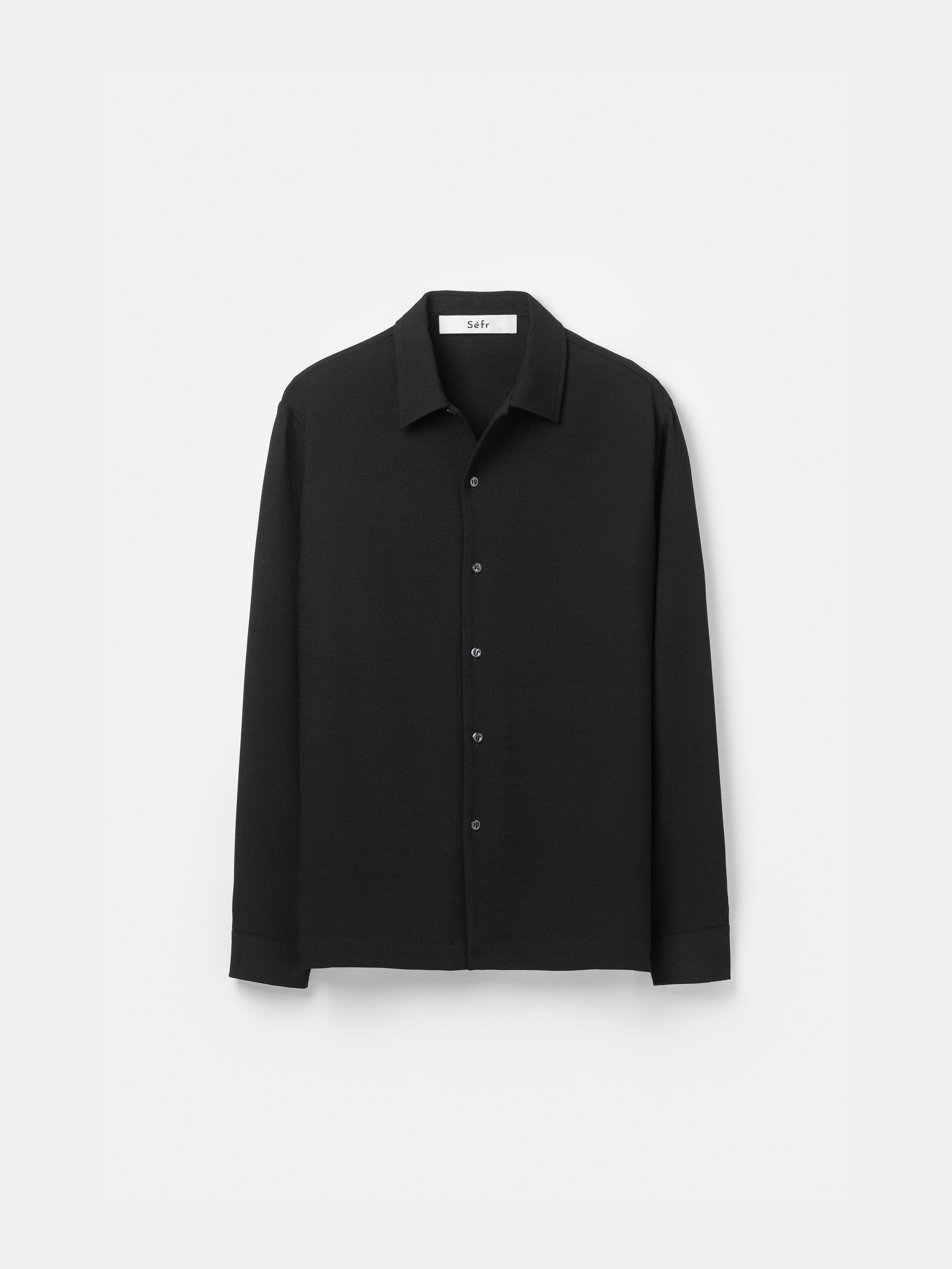 Séfr Sense Shirt | Black Crepe LEO BOUTIQUE