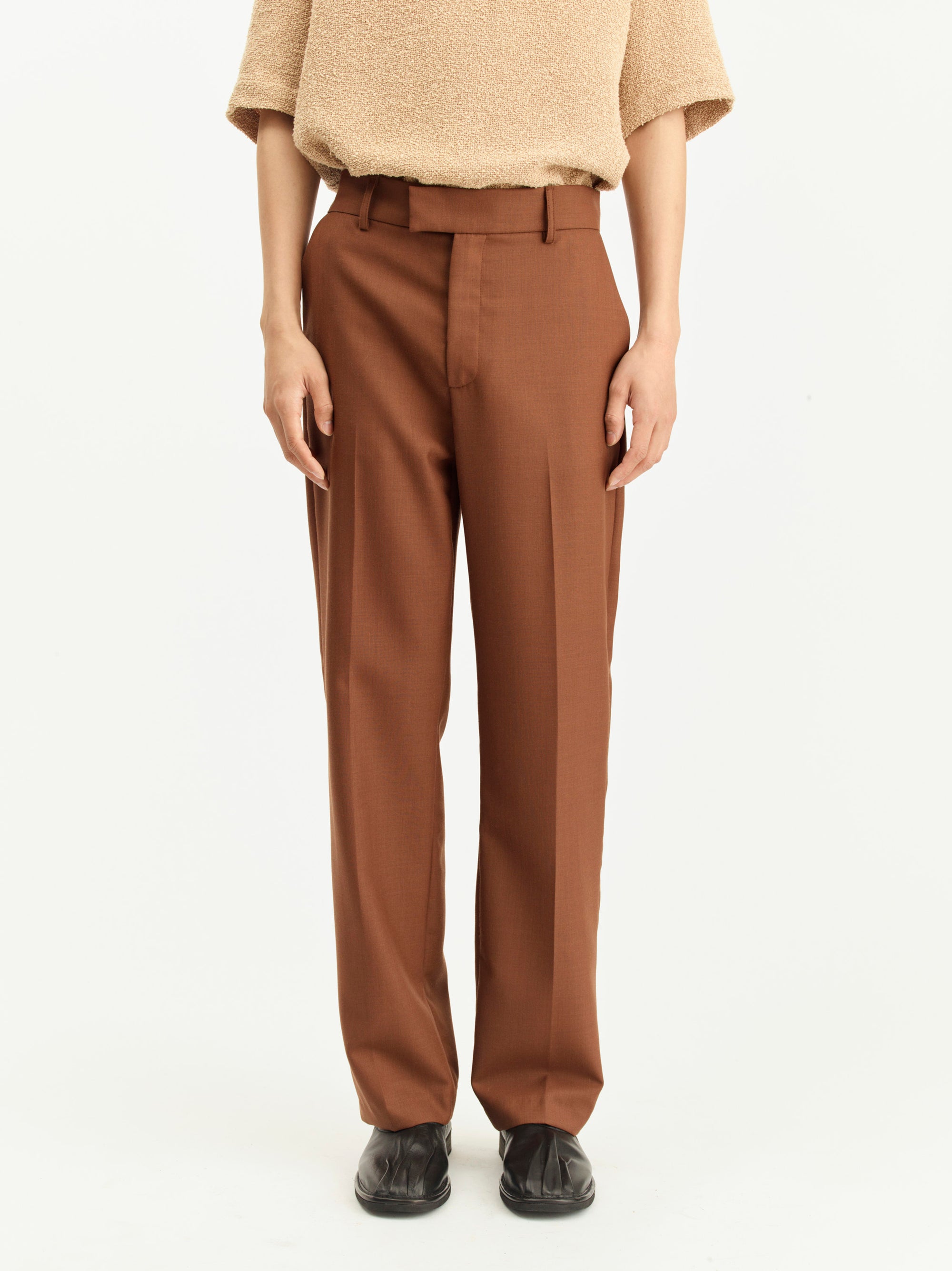 SEFR Mike Suit Trousers Mid Brown | LEO Boutique