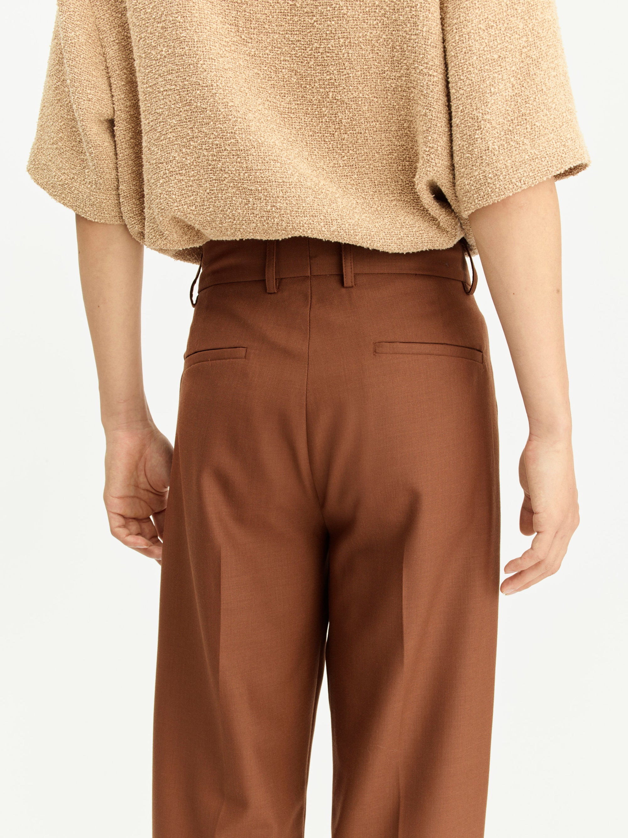 SEFR Mike Suit Trousers Mid Brown | LEO Boutique