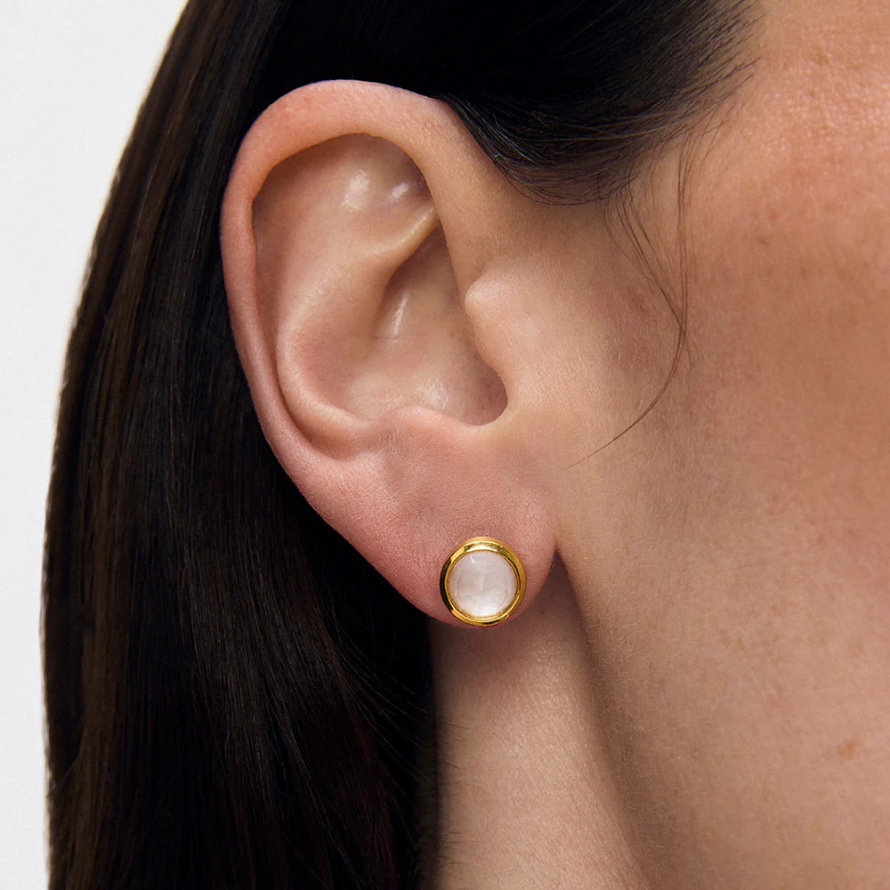 LEO BOUTIQUE Signature Midi Studs | Iridescent Pearl 8370-G-CQD DEAN DAVIDSON