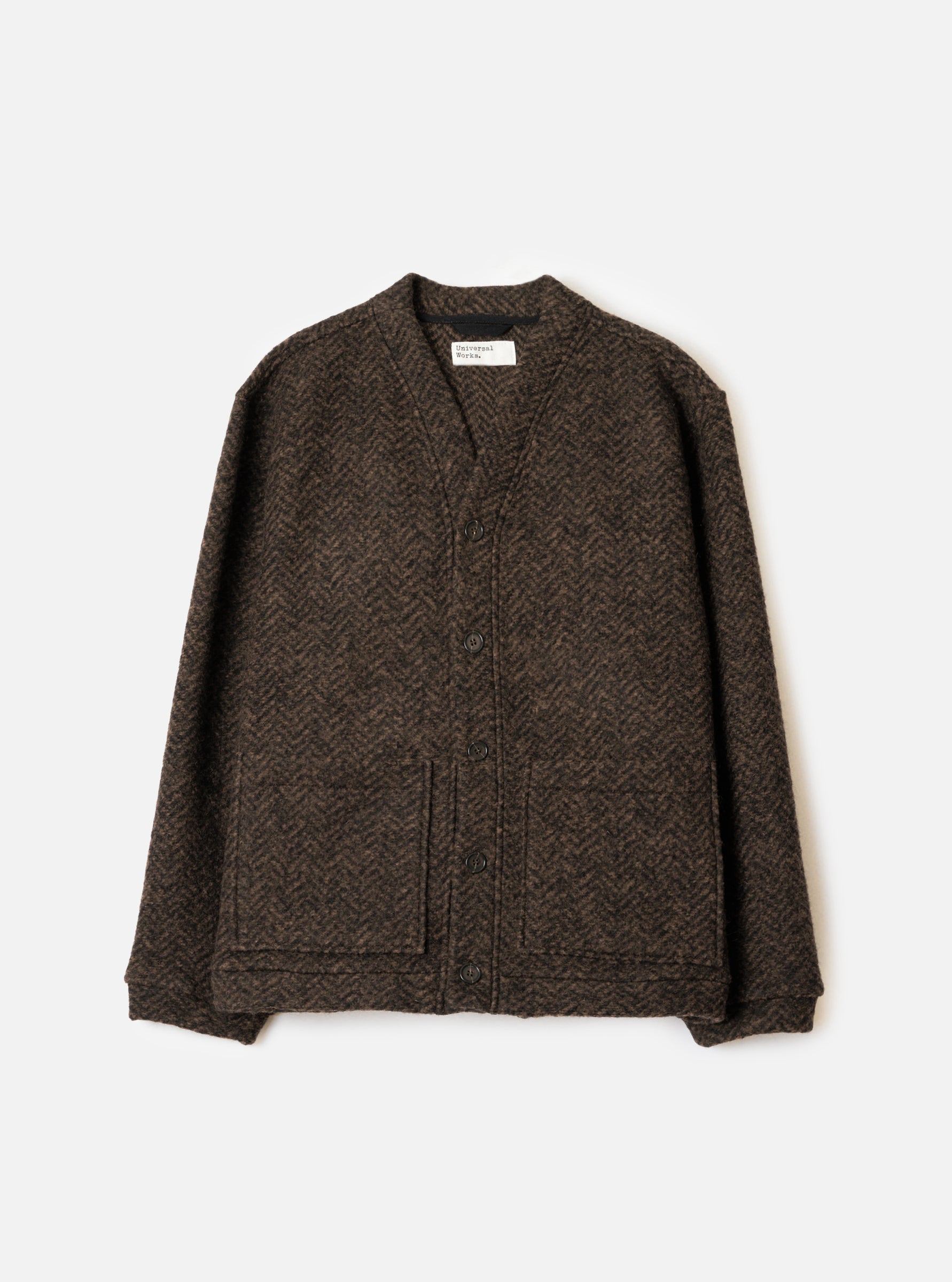 UNIVERSAL WORKS Advance Cardigan | Brown Raven Fleece LEO BOUTIQUE
