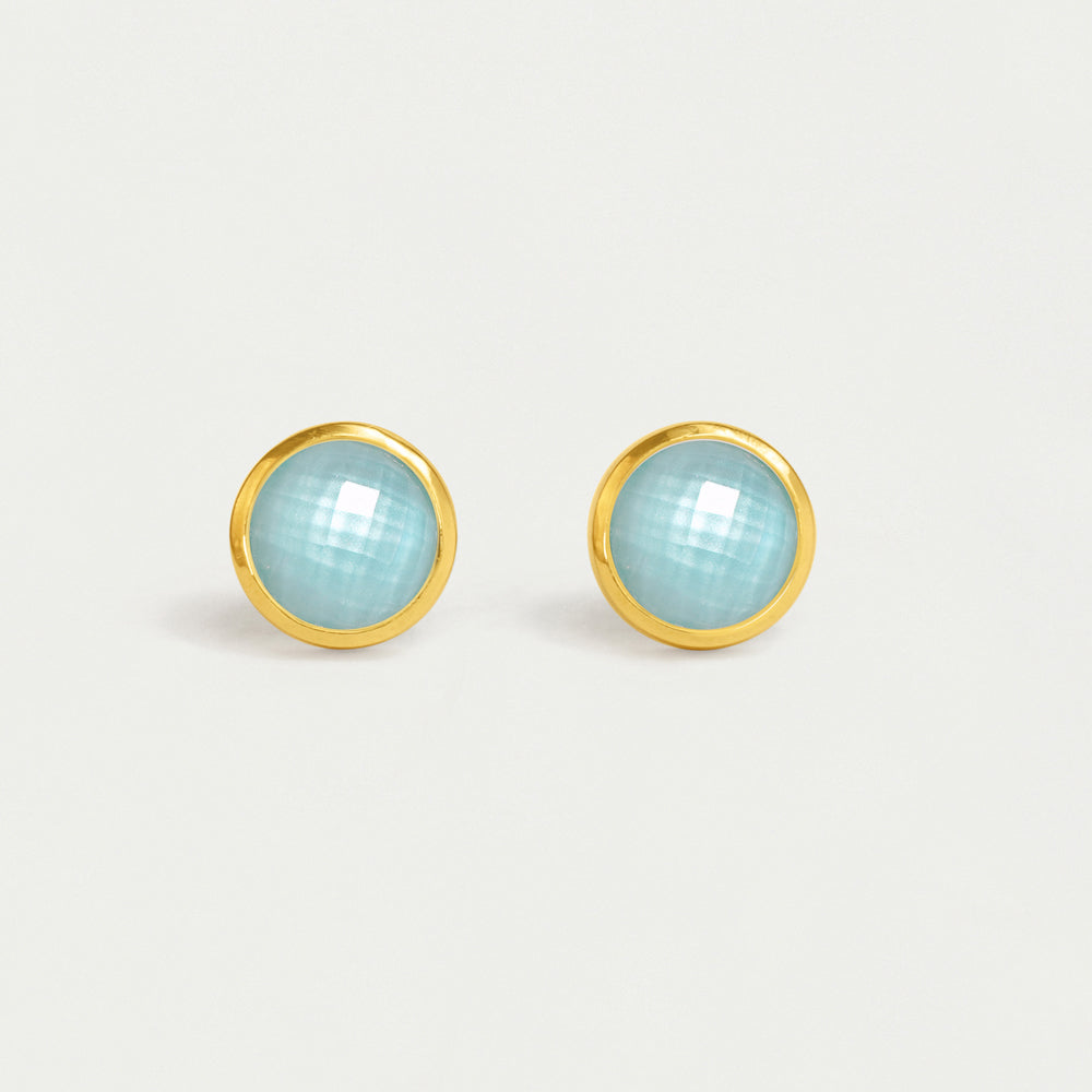 DEAN DAVIDSON Signature Midi Studs |Iridescent Sky Blue LEO BOUTIQUE