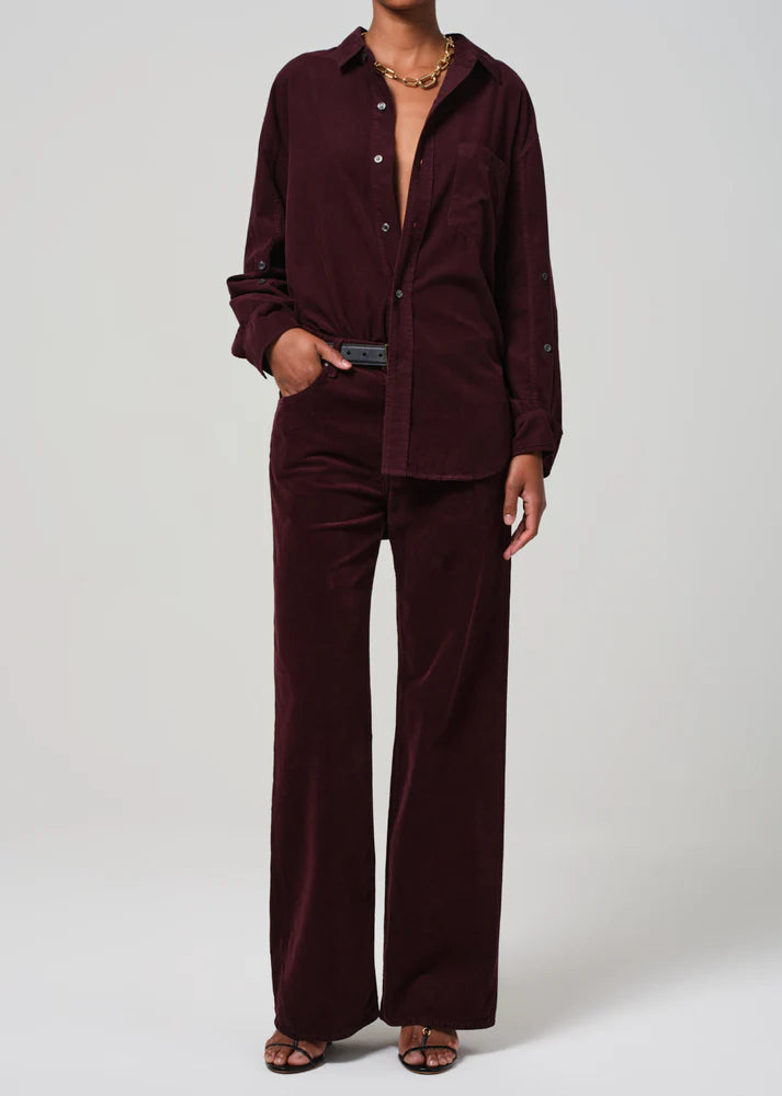 Kayla Shirt Corduroy | Bordeaux