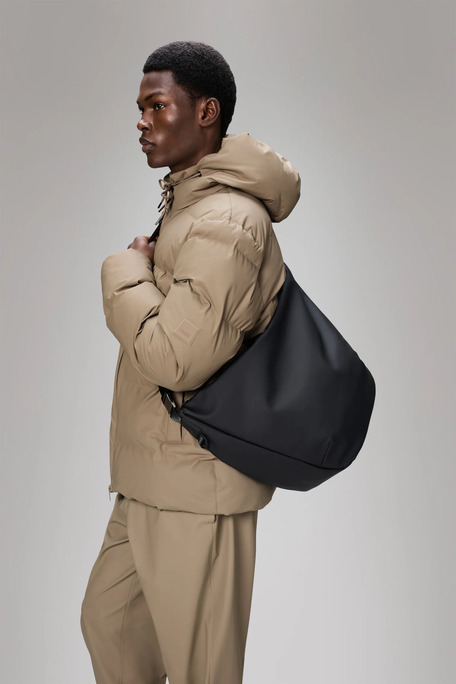 RAINS Valera Shouler Bag Large | Black LEO BOUTIQUE