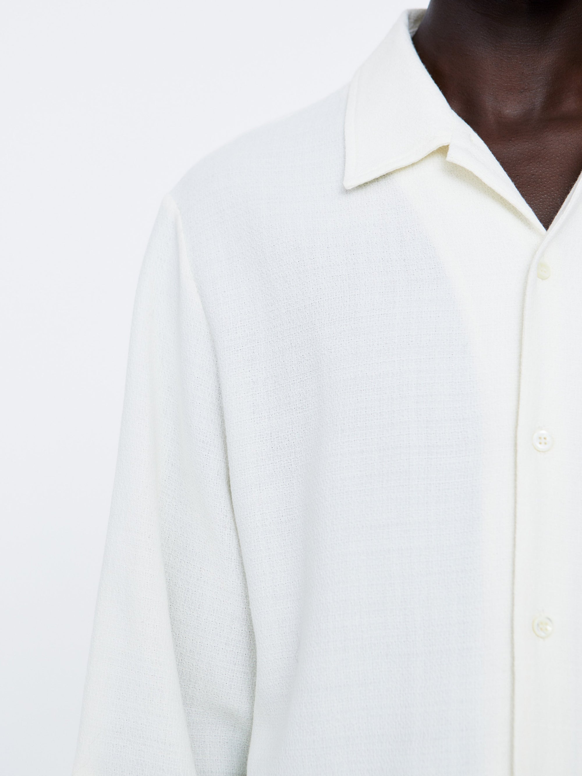 Séfr Sense Shirt | Off-White Crepe LEO BOUTIQUE