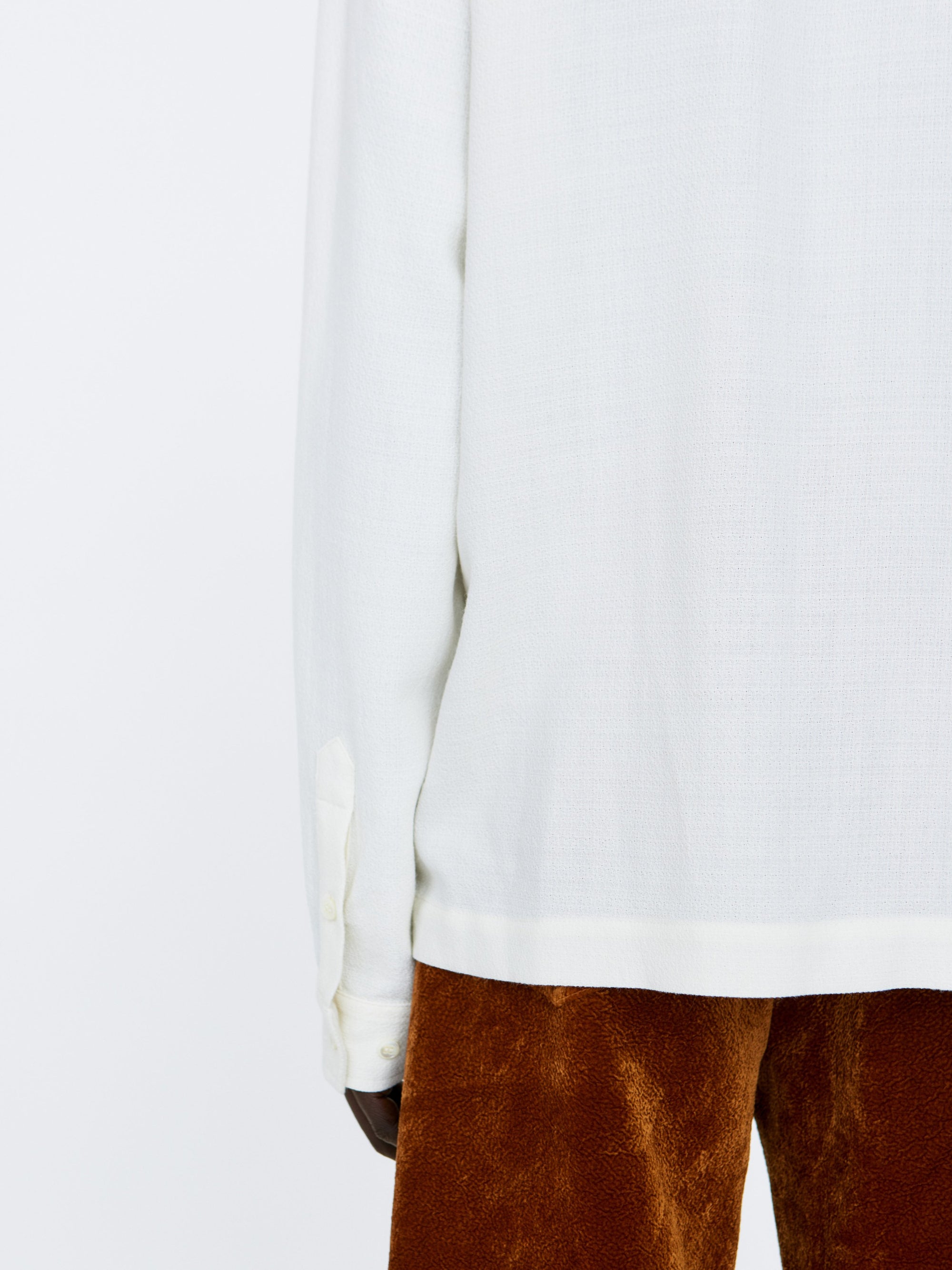 Séfr Sense Shirt | Off-White Crepe LEO BOUTIQUE