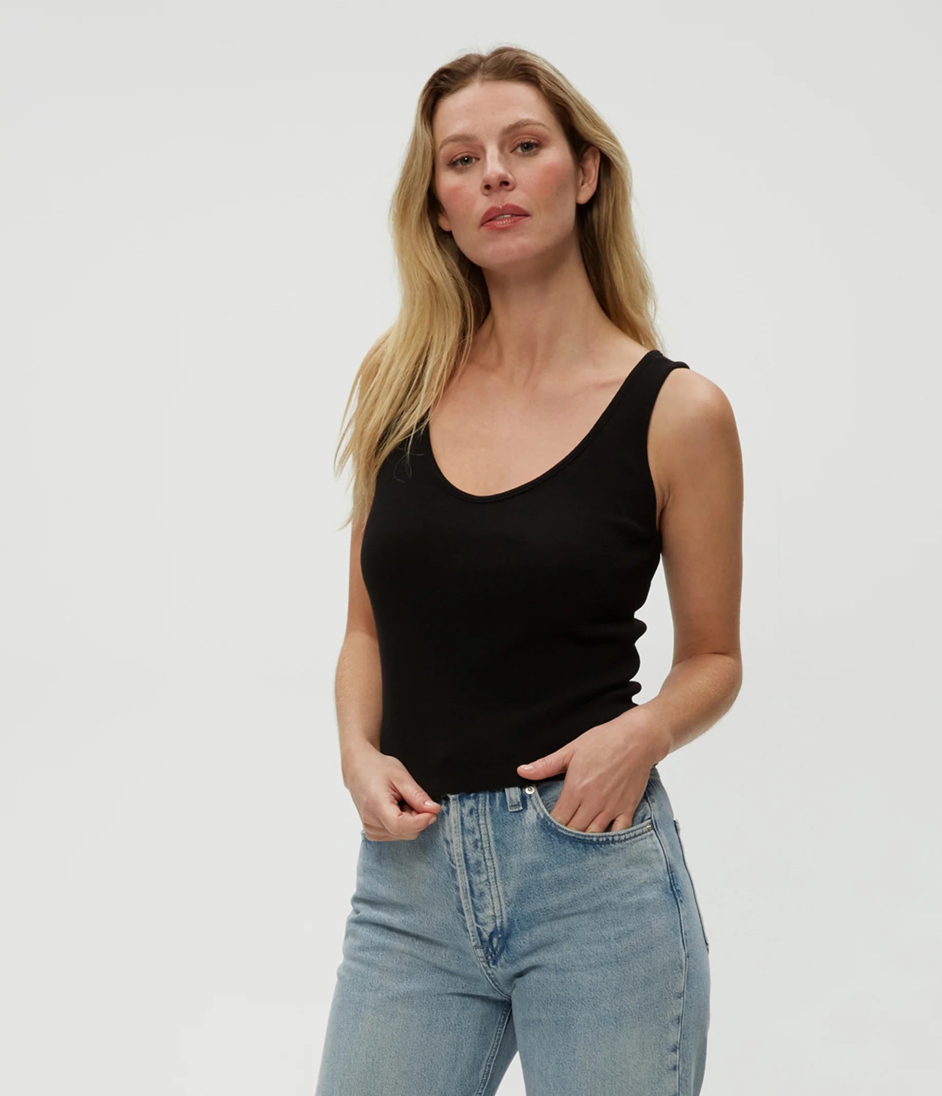 MICHAEL STARS Sloan Tank Black LEO BOUTIQUE