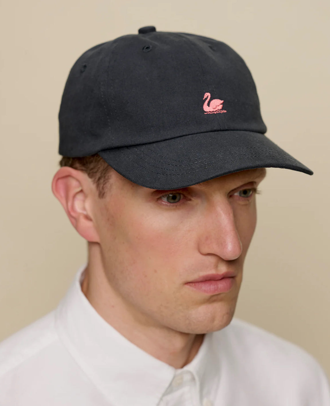 MERZ B. SCHWANEN Cap 01 Swan Logo Cotton Twill Cap | Charcoal LEO BOUTIQUE