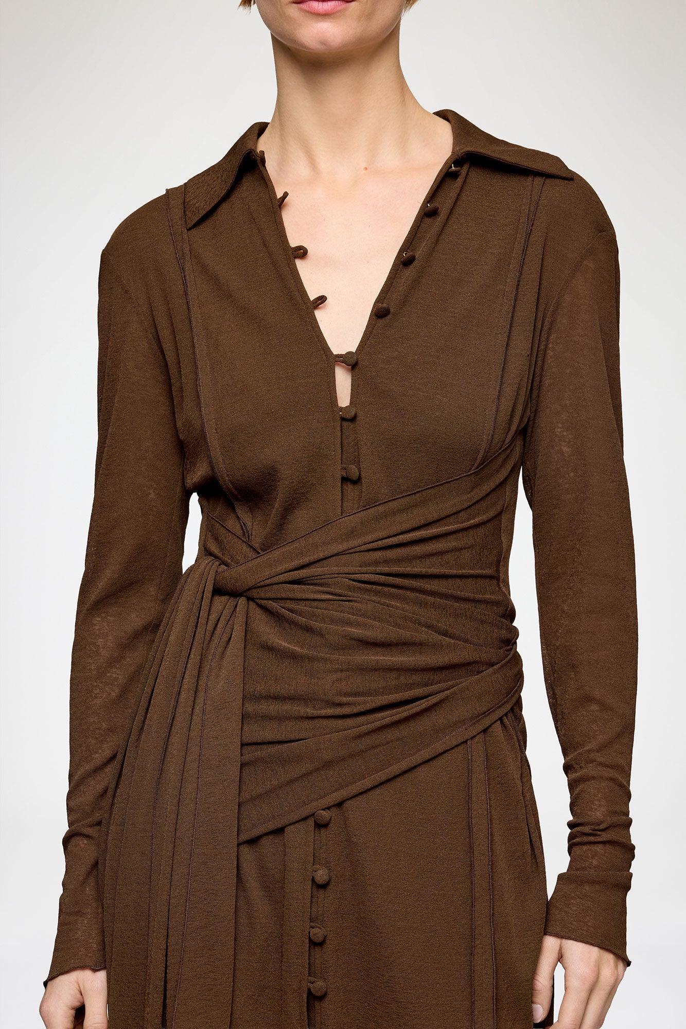 LEO BOUTIQUE Marl Mesh L/S Dress | Demitasse GANNI