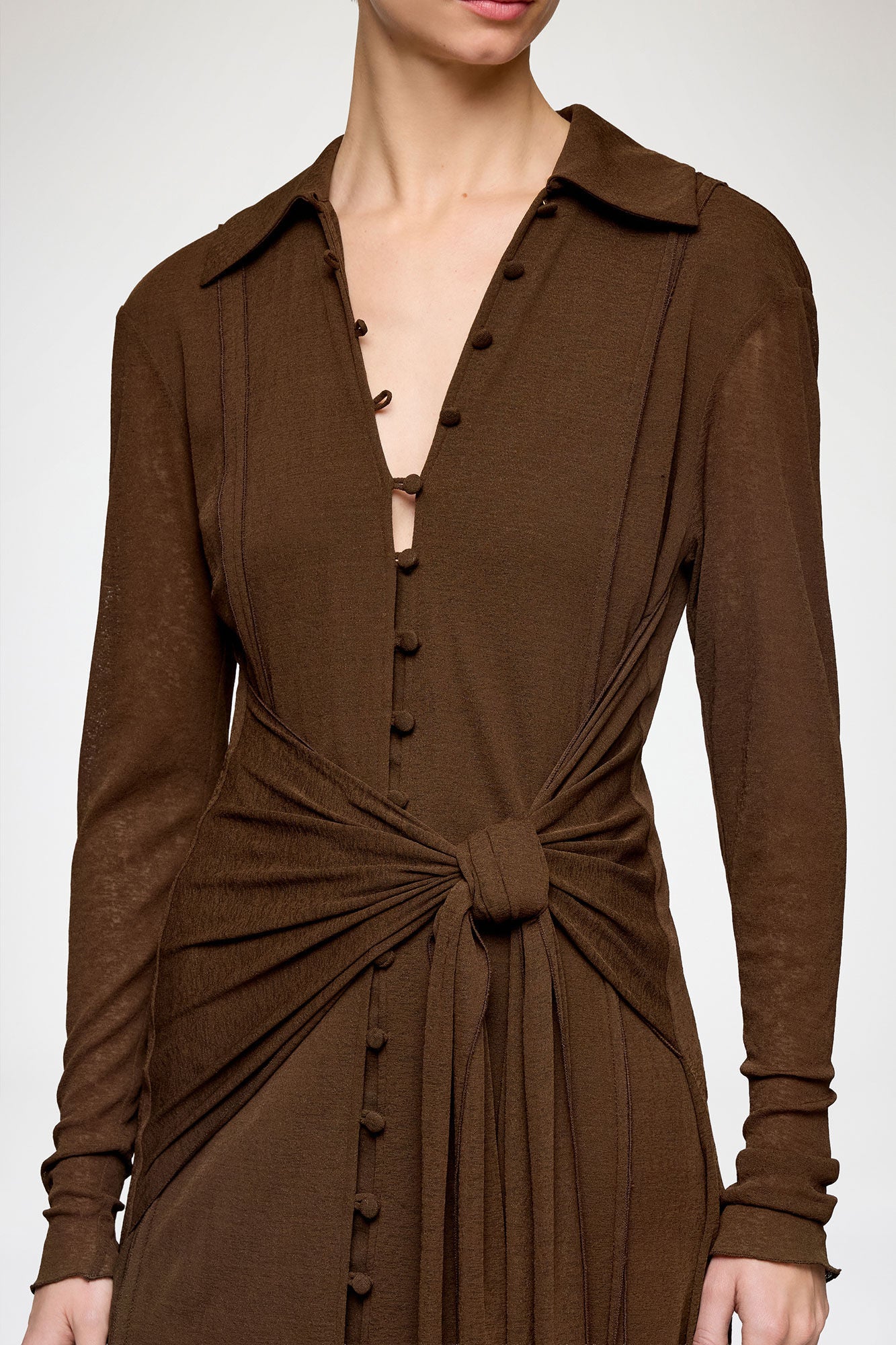 LEO BOUTIQUE Marl Mesh L/S Dress | Demitasse GANNI