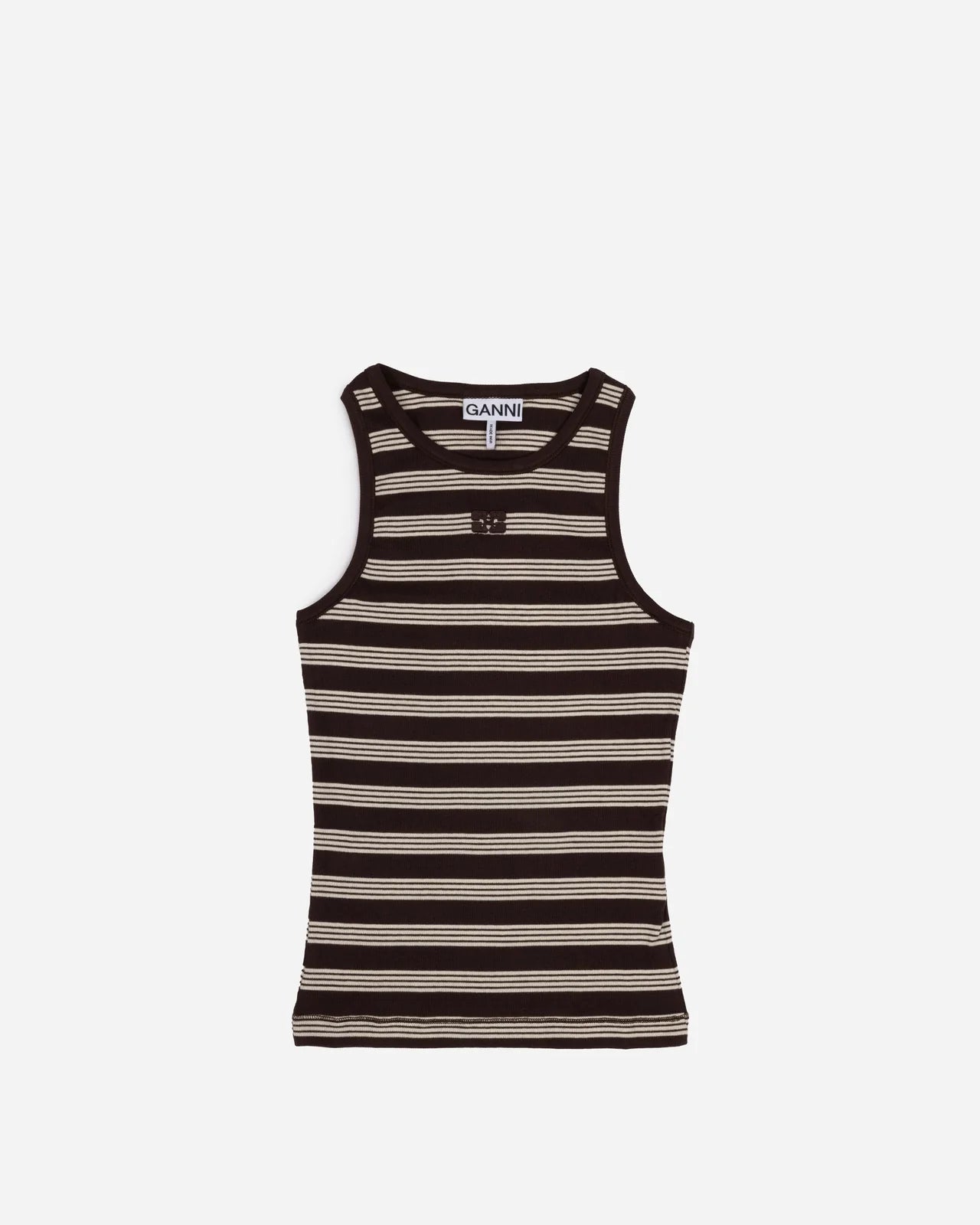 LEO BOUTIQUE Soft Cotton Rib Tank Top Stripe | Mole GANNI 