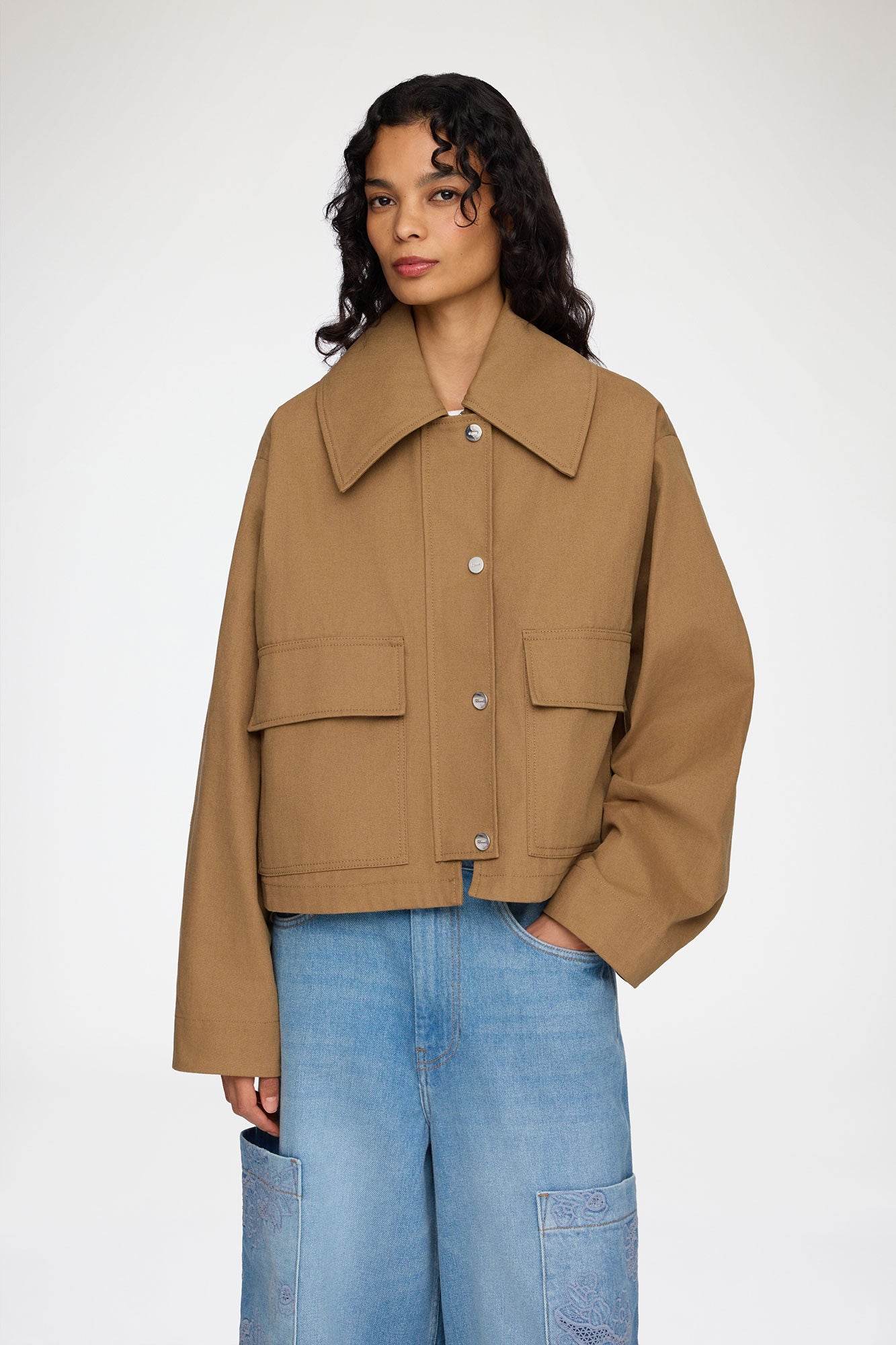 LEO BOUTIQUE Workwear Canvas Short Barn Jacket | Ermine GANNI