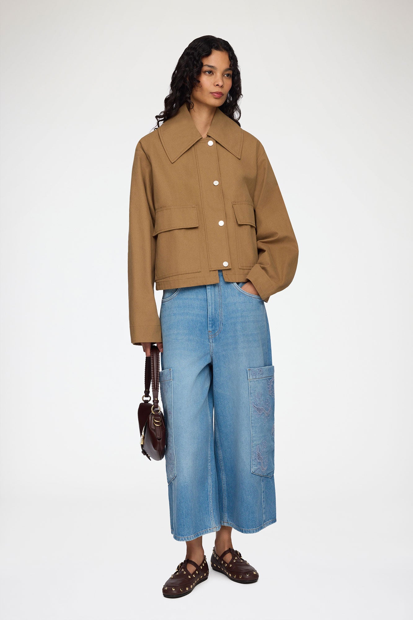 LEO BOUTIQUE Workwear Canvas Short Barn Jacket | Ermine GANNI
