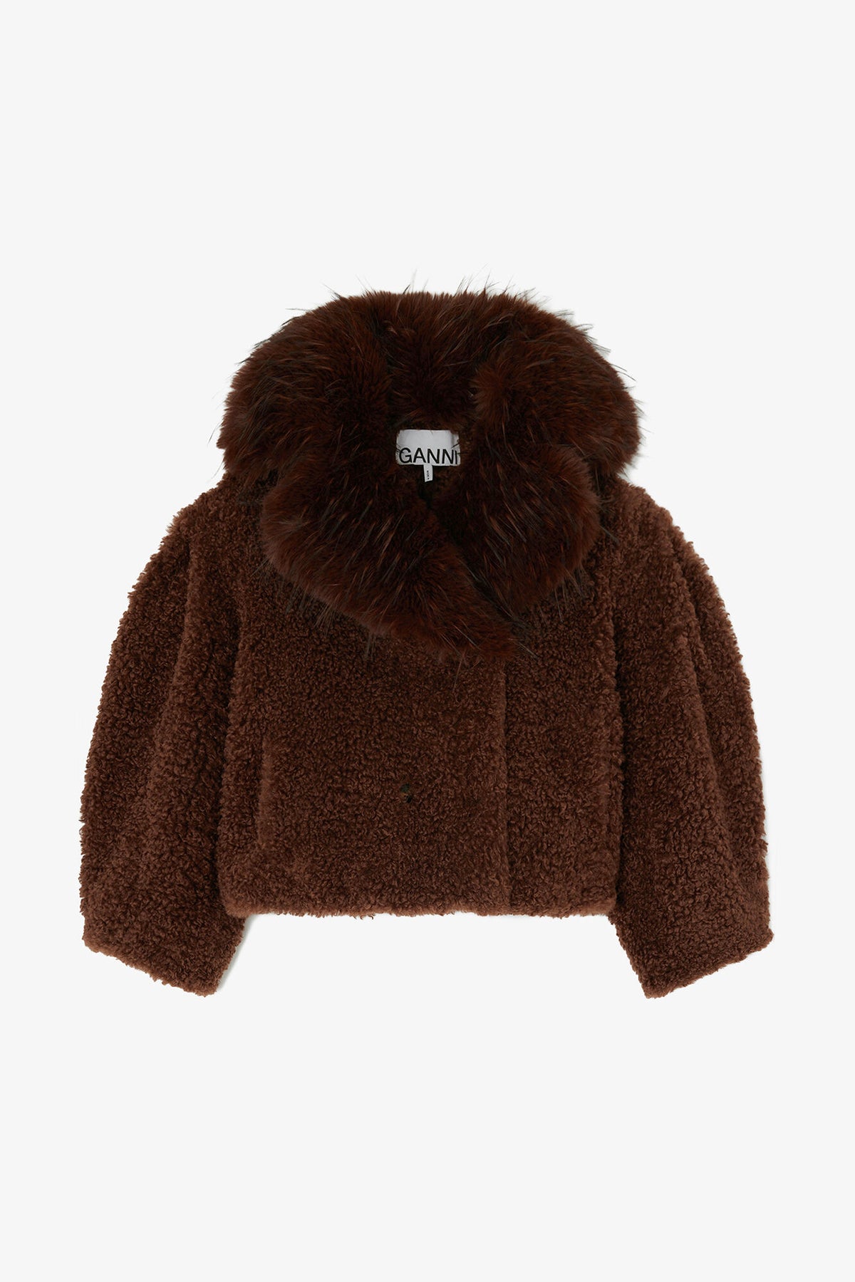 LEO BOUTIQUE Alternative Shearling Jacket | Chocolate Brown GANNI