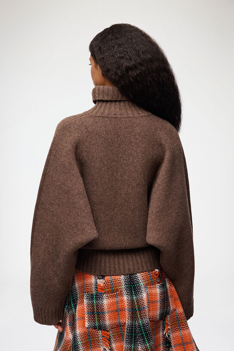 LEO BOUTIQUE Double Knit Batwing Turtleneck | Safari GANNI 