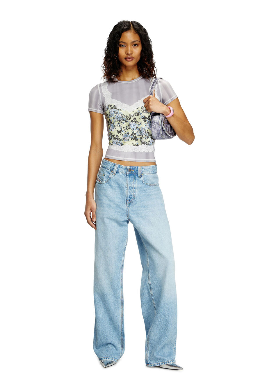 DIESEL T-ILENI Tank Top | Grey Print Multi LEO BOUTIQUE 