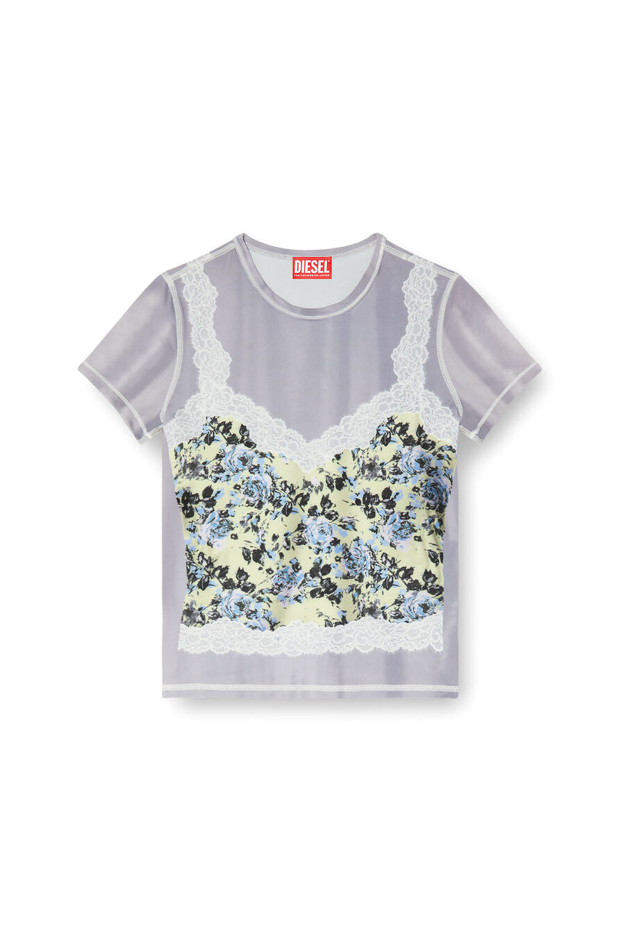 DIESEL T-ILENI Tank Top | Grey Print Multi LEO BOUTIQUE 