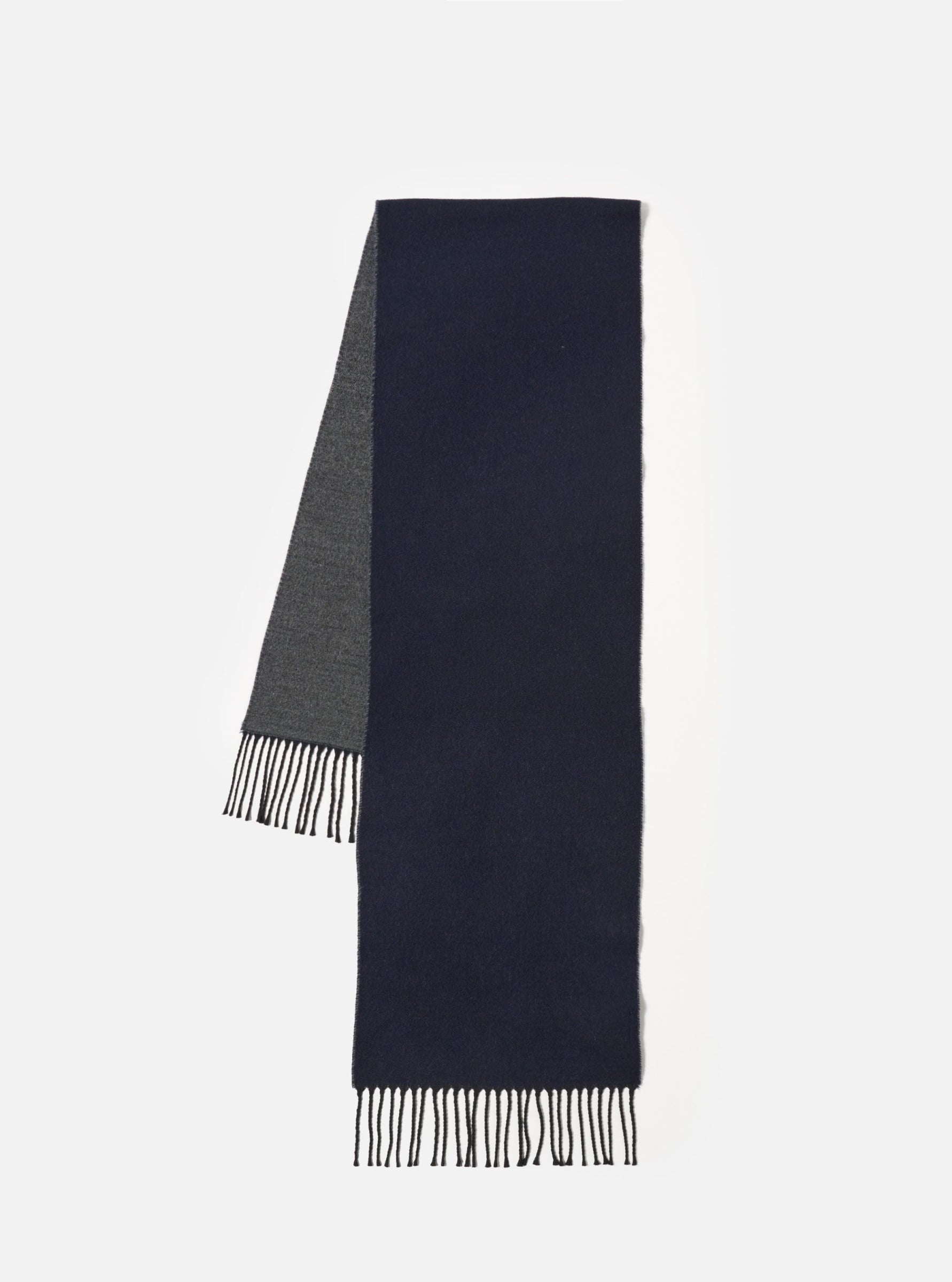 UNIVERSAL WORKS Scarf | Double Sided | Navy/Mid Grey LEO BOUTIQUE
