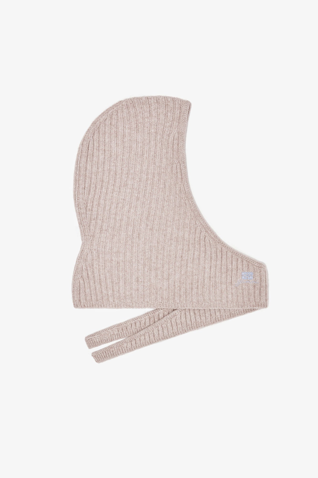GANNI Soft Wool Balaclava | Almond Milk LEO BOUTIQUE