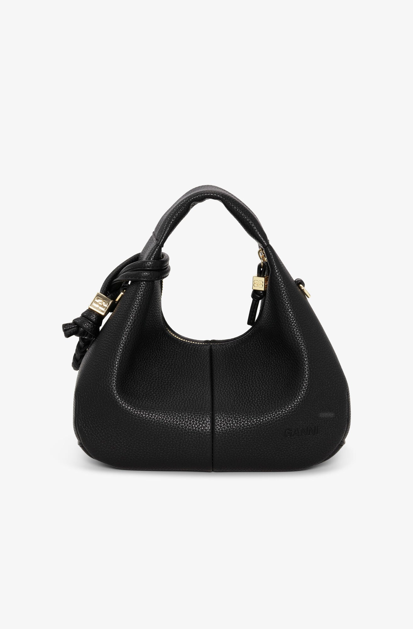 GANNI Hobo Mini Grained | Black LEO BOUTIQUE