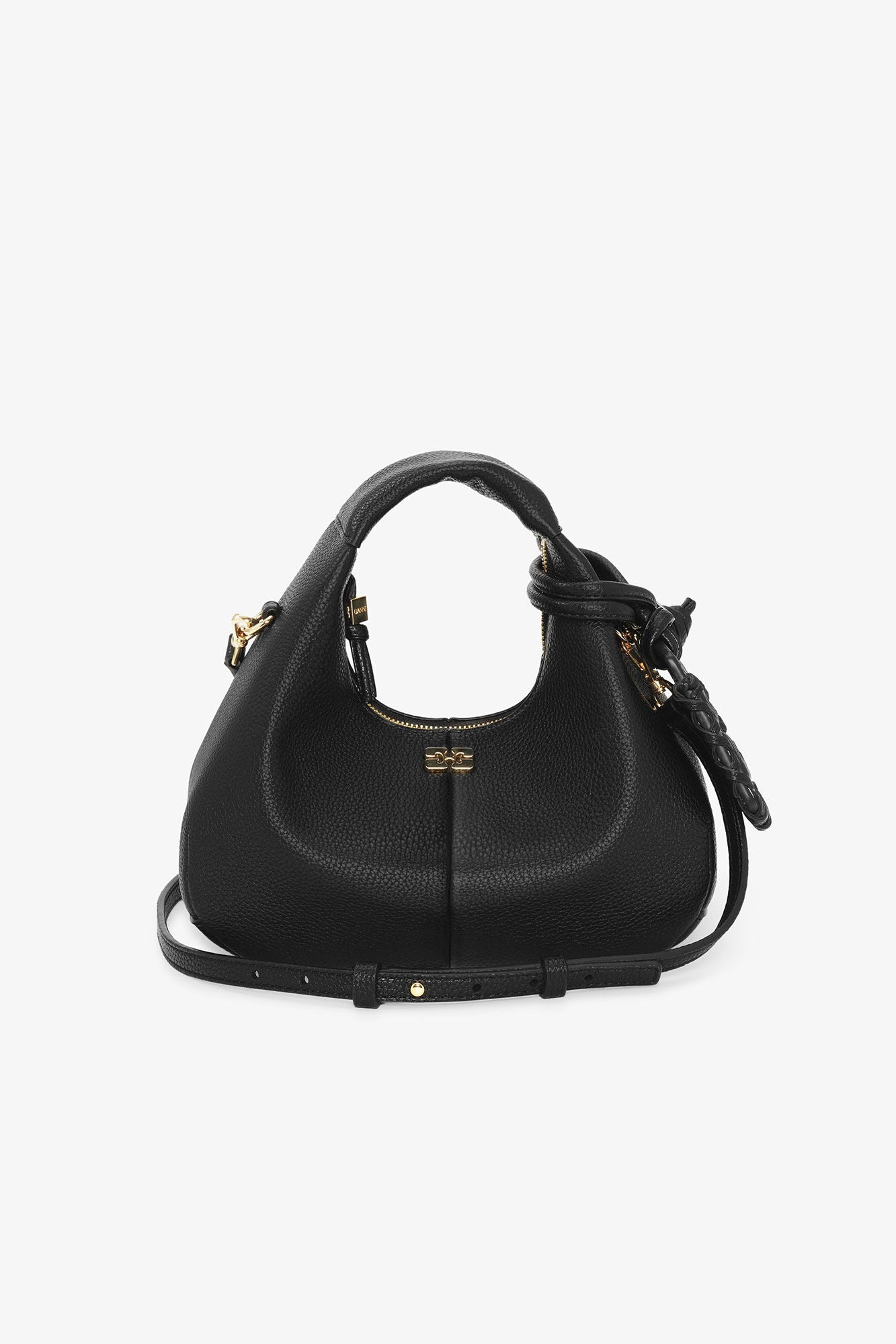 GANNI Hobo Mini Grained | Black LEO BOUTIQUE
