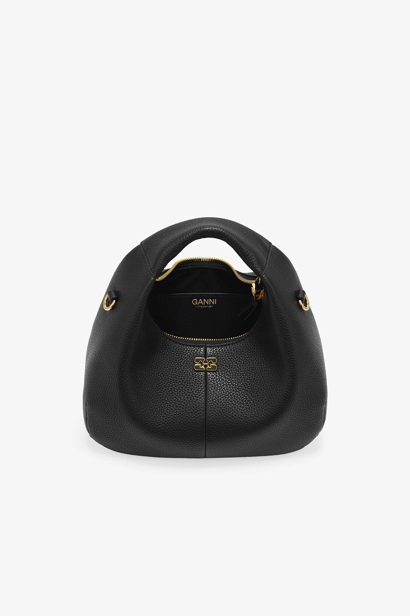 GANNI Hobo Mini Grained | Black LEO BOUTIQUE