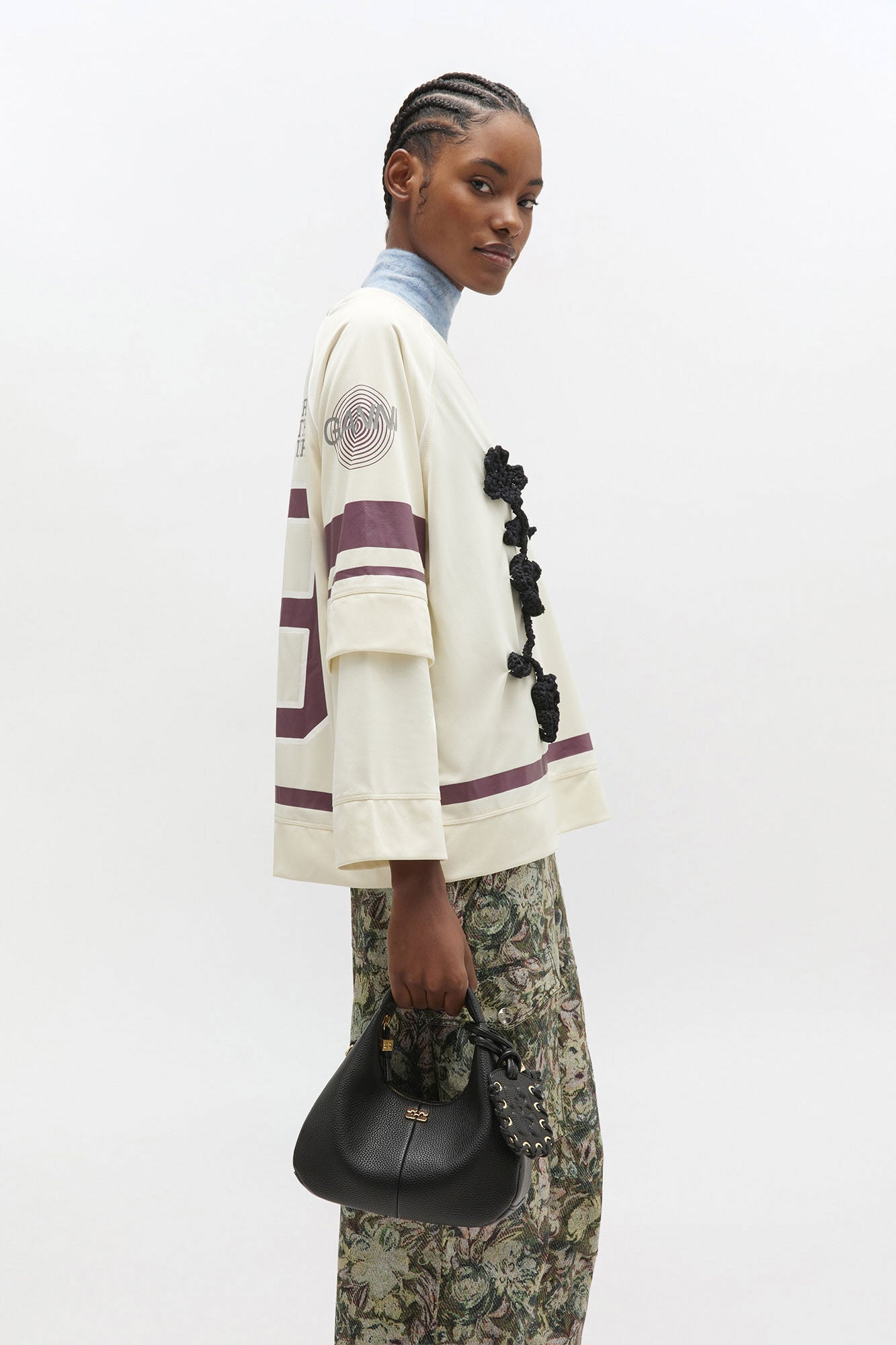 GANNI Hobo Mini Grained | Black LEO BOUTIQUE