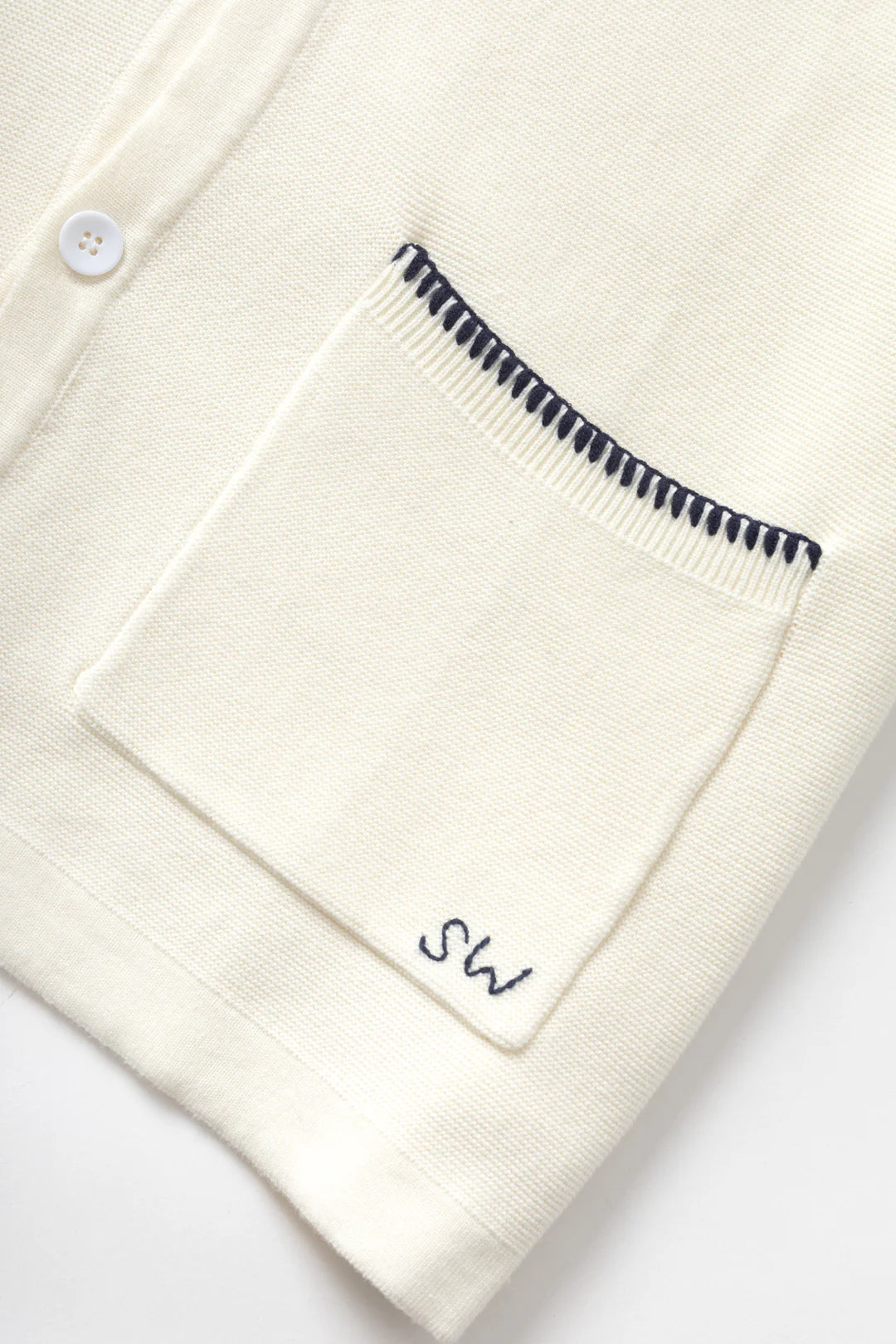SERVICE WORKS Blanket Stitch Knit | Off-White LEO BOUTIQUE