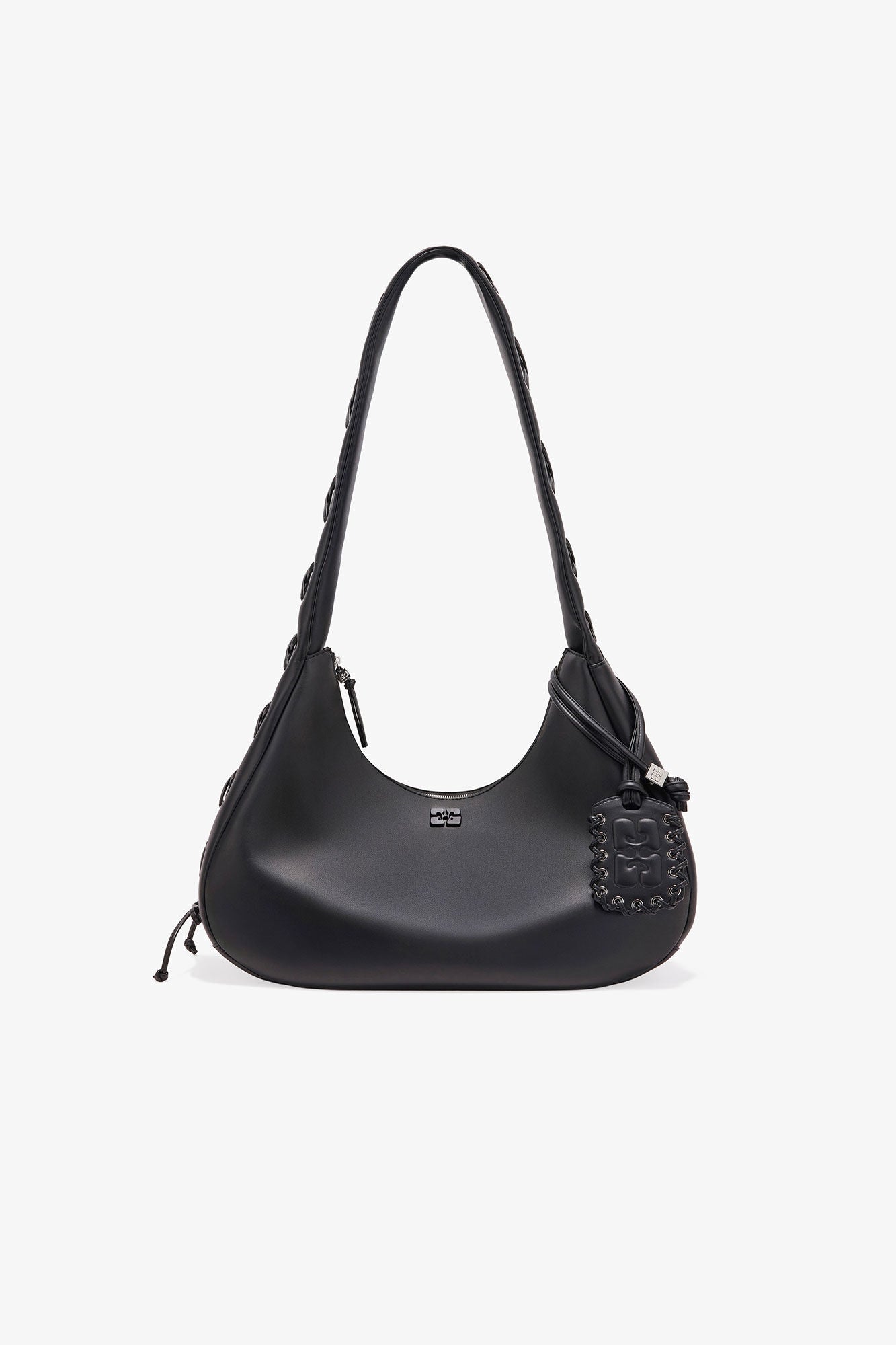 GANNI Hobo Medium Laces | Black LEO BOUTIQUE