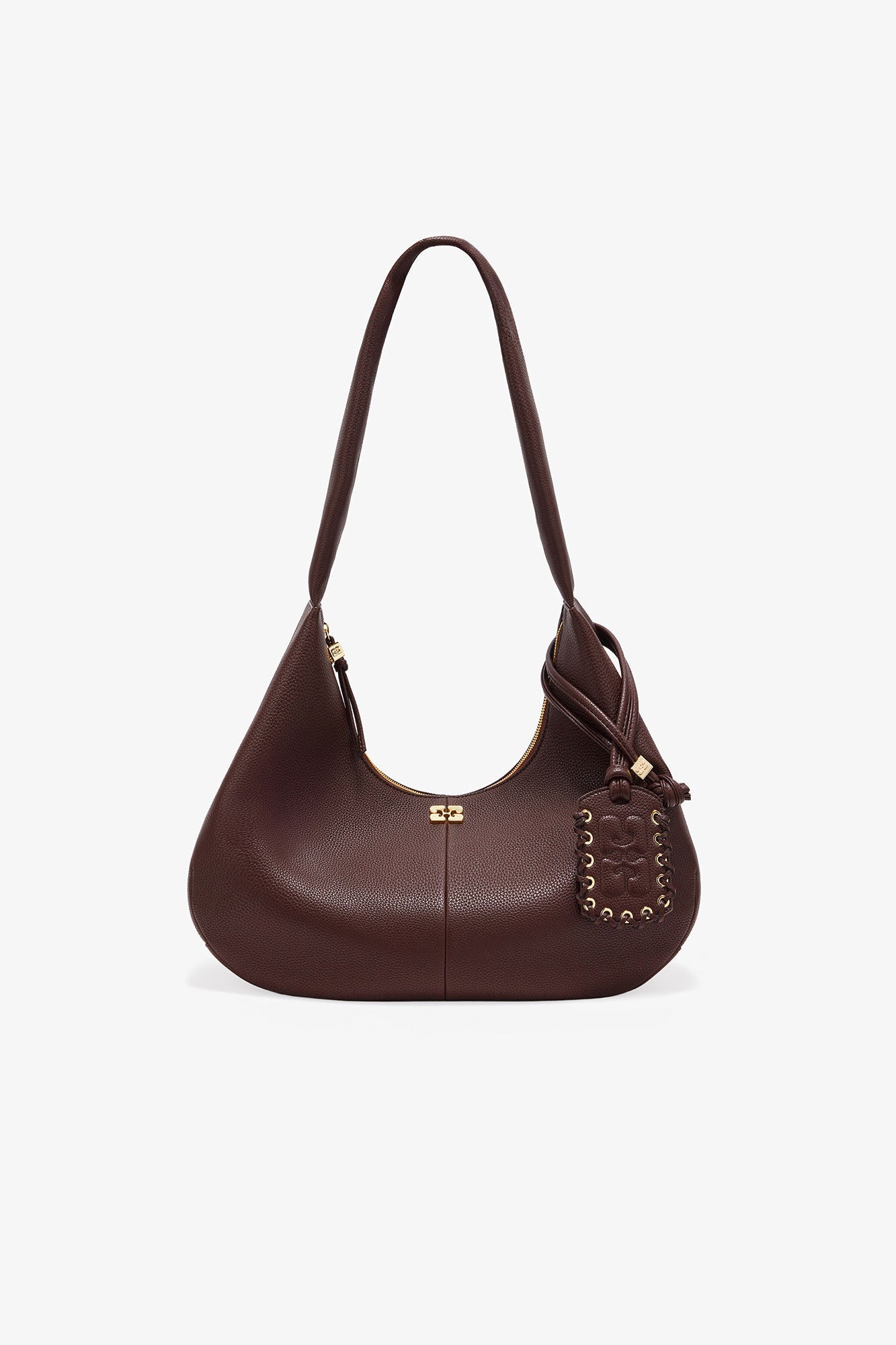 GANNI Hobo Medium Grained | Chicory Coffee LEO BOUTIQUE
