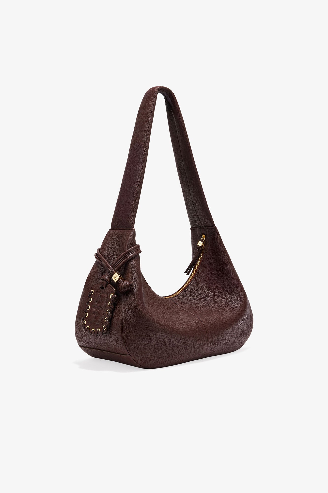 GANNI Hobo Medium Grained | Chicory Coffee LEO BOUTIQUE