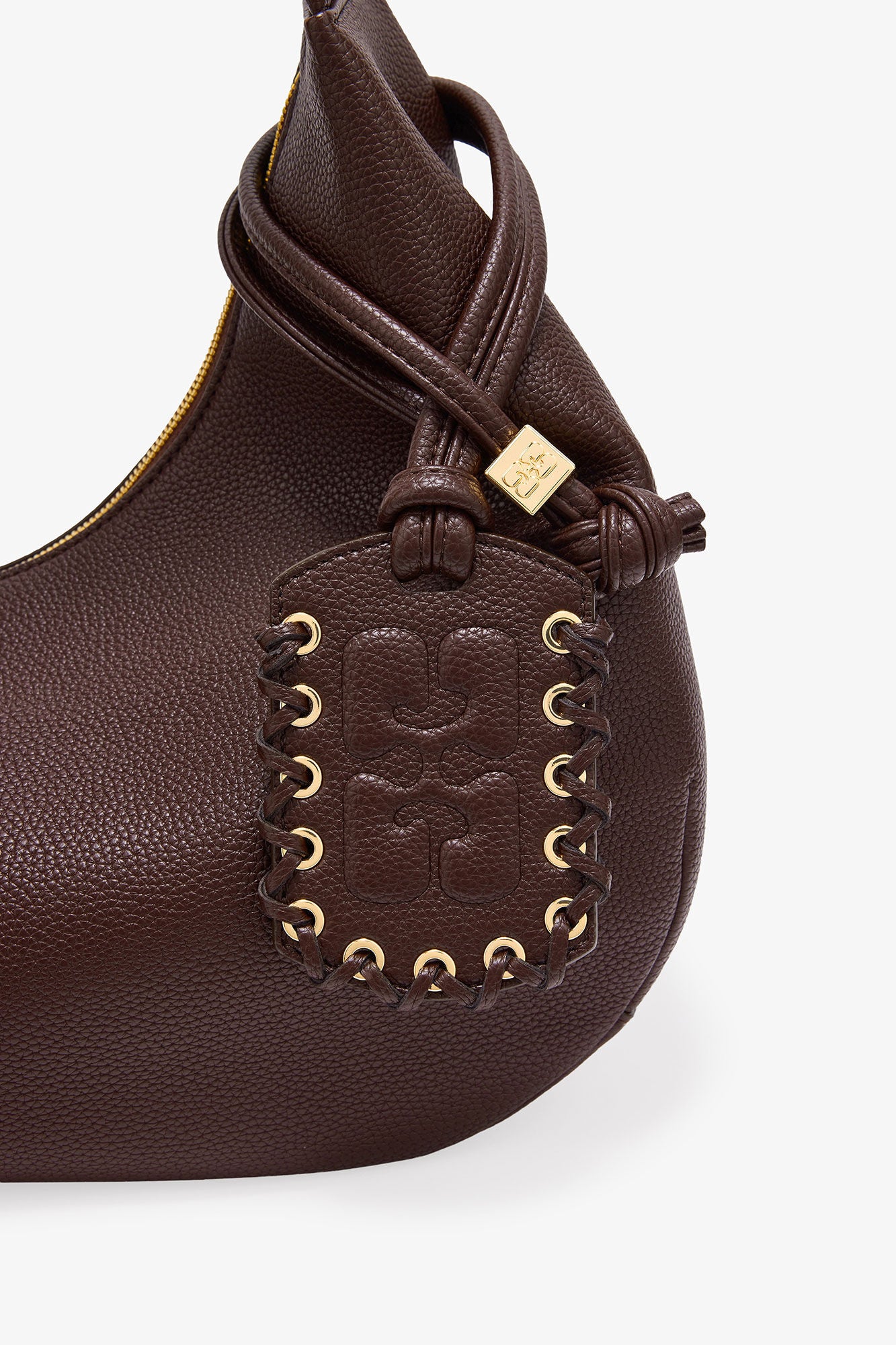 GANNI Hobo Medium Grained | Chicory Coffee LEO BOUTIQUE