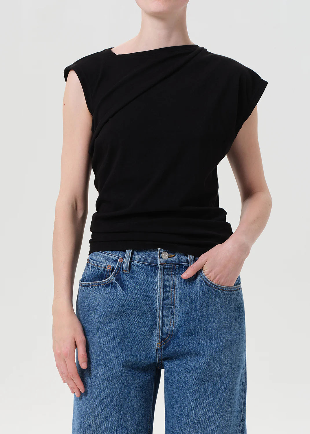 LEO BOUTIQUE Beth Tee | Black AGOLDE 