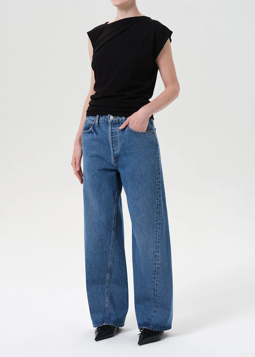 LEO BOUTIQUE Beth Tee | Black AGOLDE 