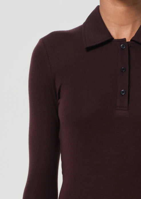 LEO BOUTIQUE Amos LS Polo | In Root AGOLDE