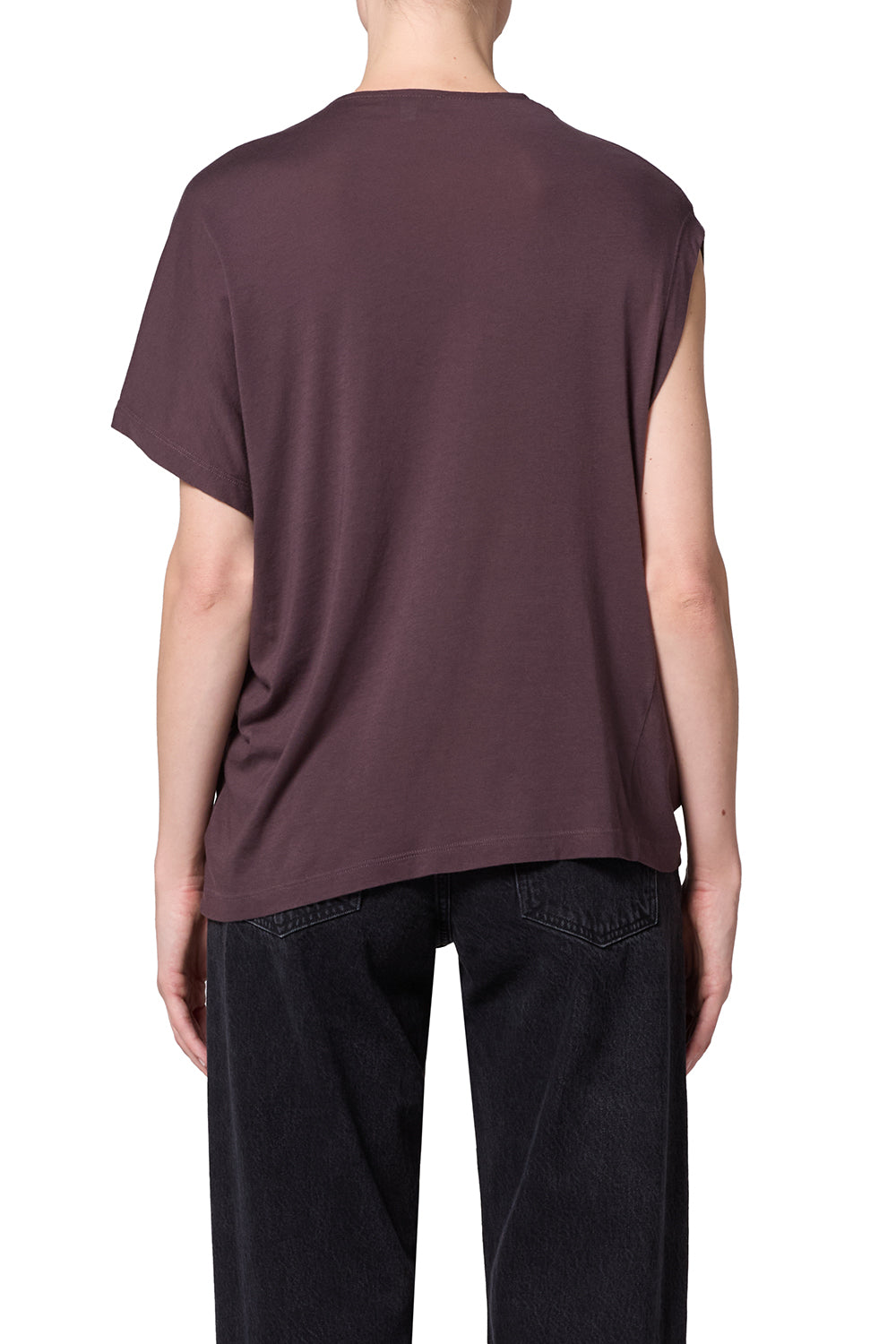 LEO BOUTIQUE Milena Twist Tee | Raisin AGOLDE