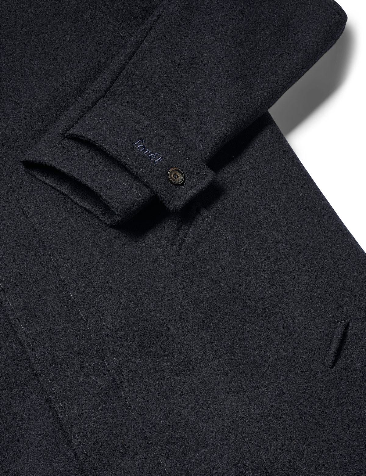FORÉT Pine Wool Coat | Navy LEO BOUTIQUE