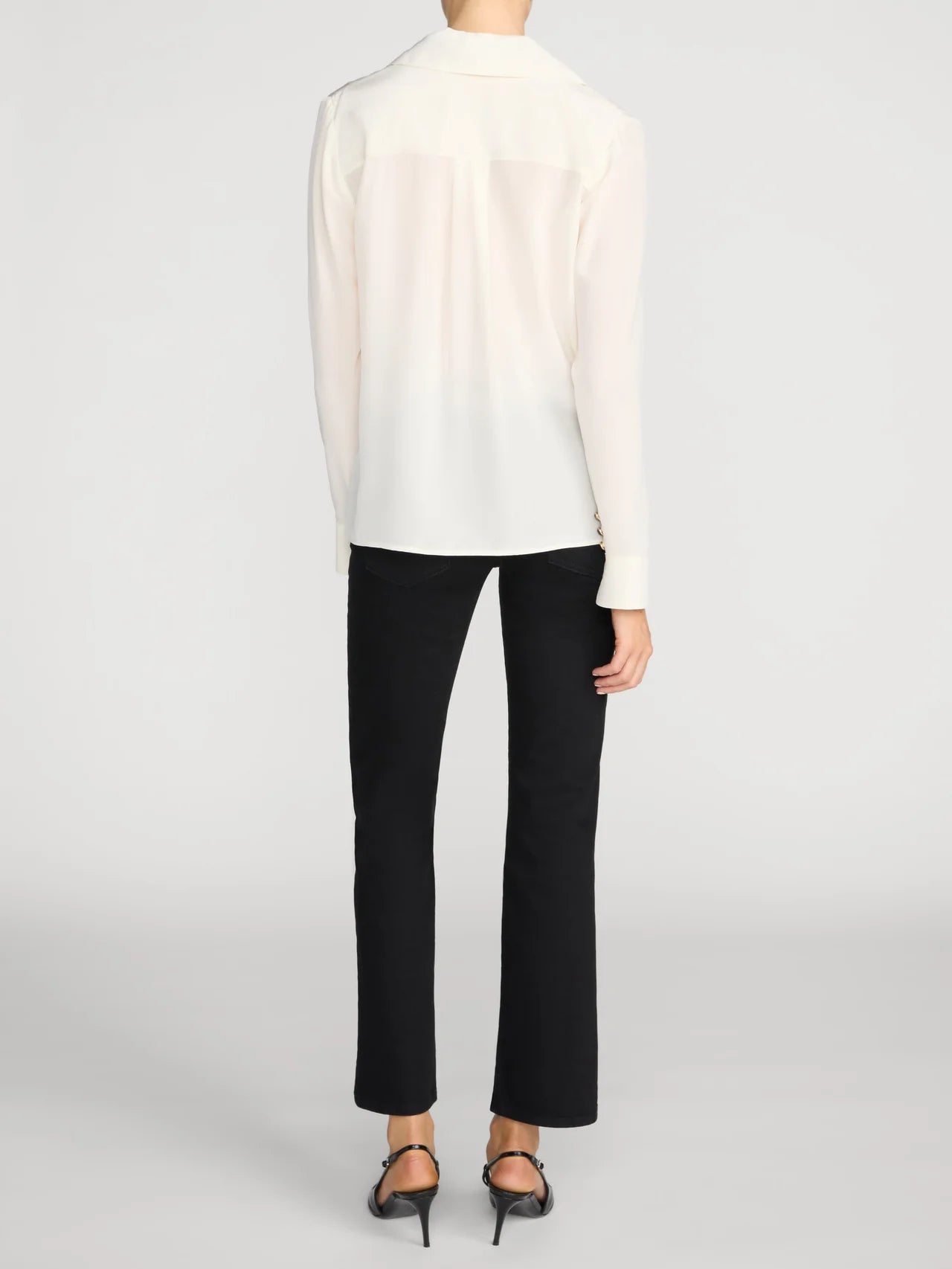 LEO BOUTIQUE The Contrast Tie Shirt | Cream FRAME DENIM