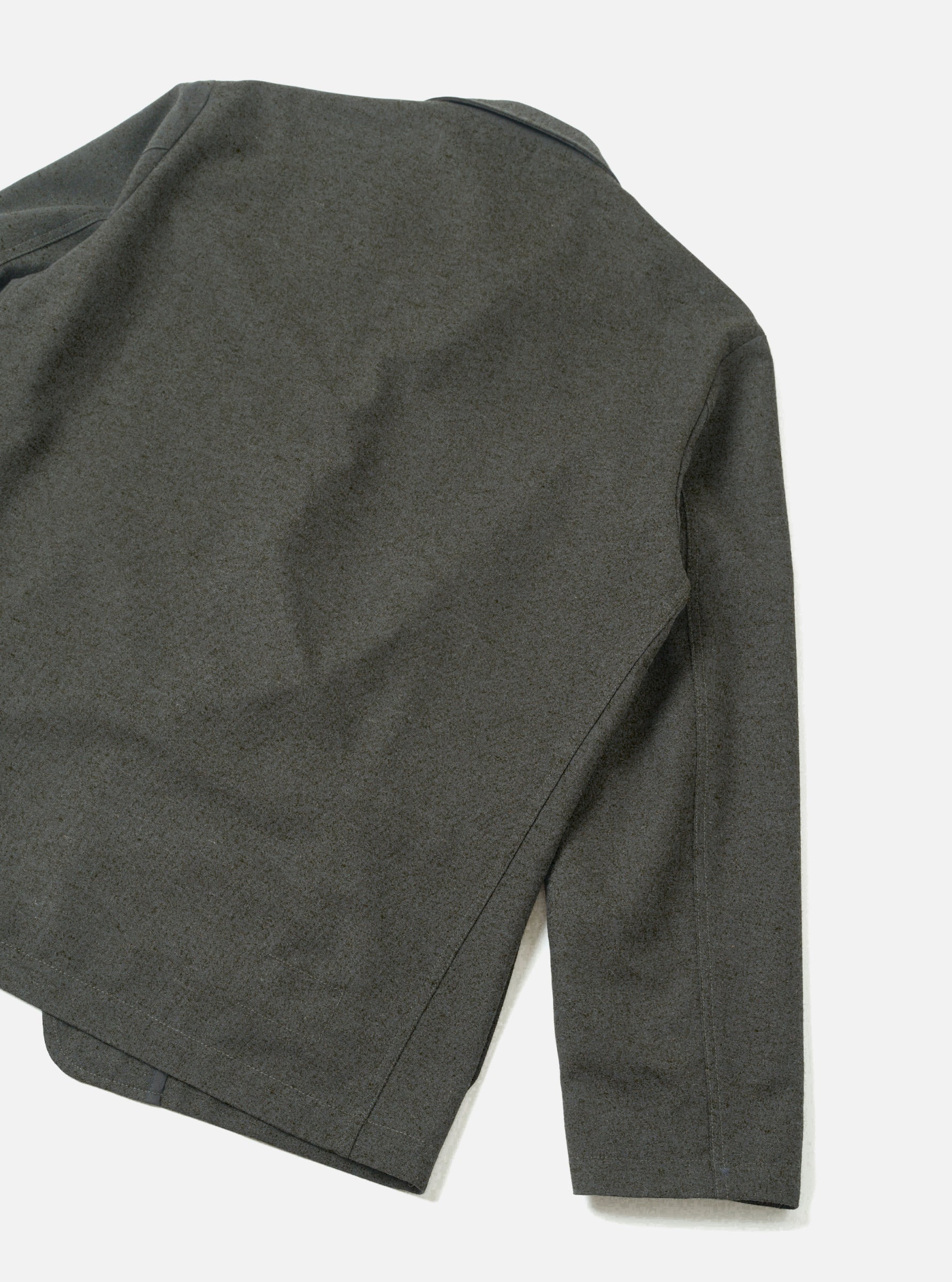 UNIVERSAL WORKS Two Button Jacket | Recycled IT Tweed | Olive LEO BOUTIQUE
