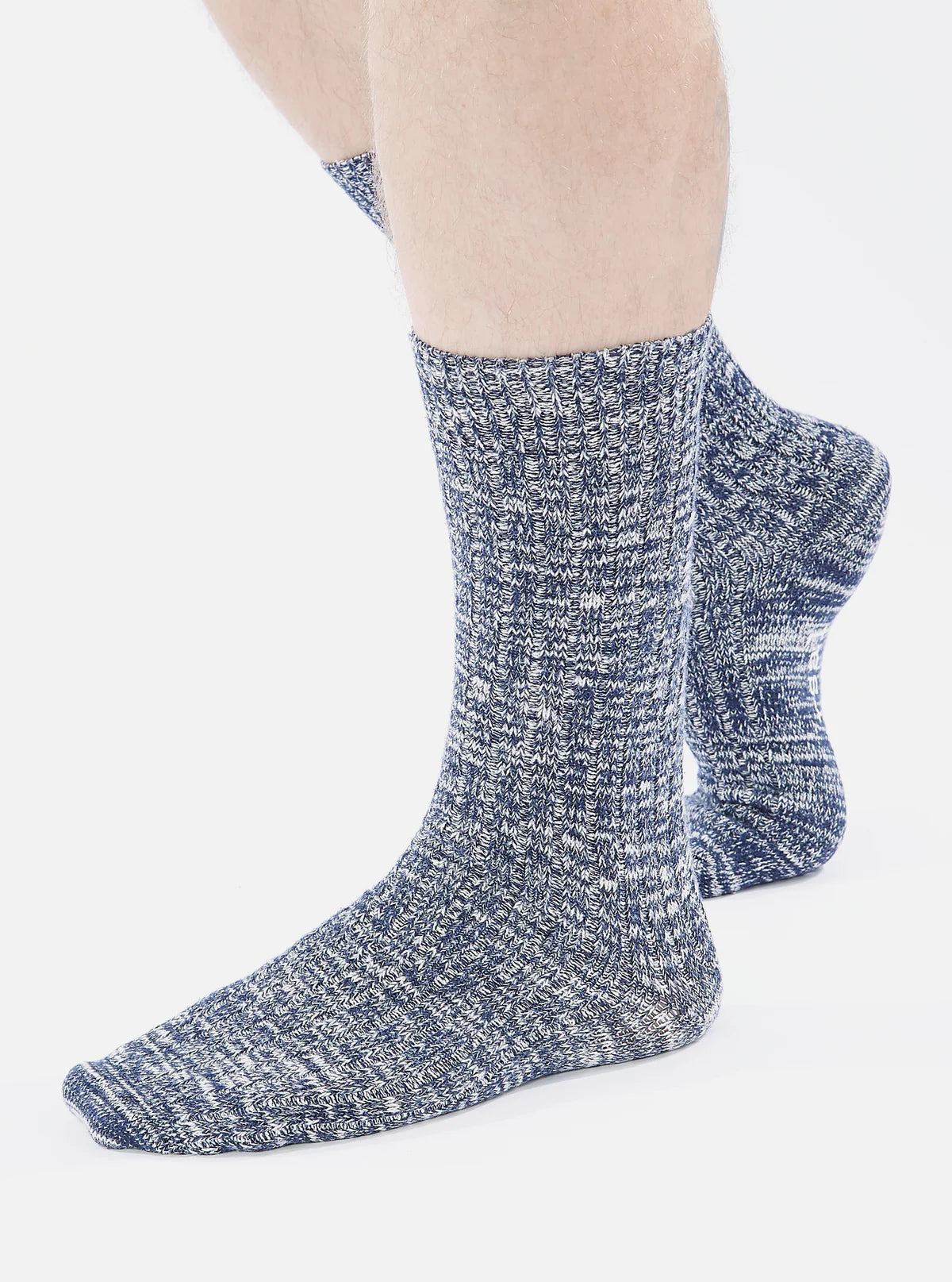 UNIVERSAL WORKS Slub Sock | Navy LEO BOUTIQUE