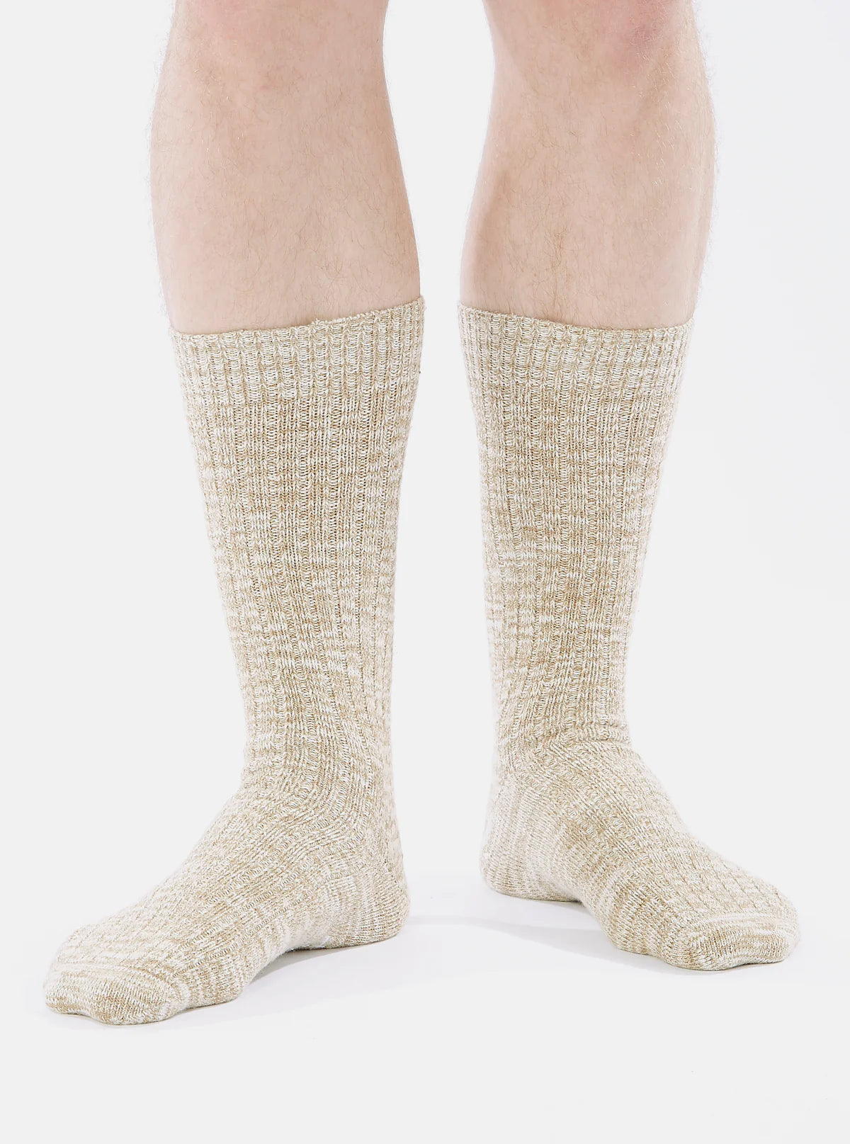 UNIVERSAL WORKS Slub Sock | Dk Sand LEO BOUTIQUE