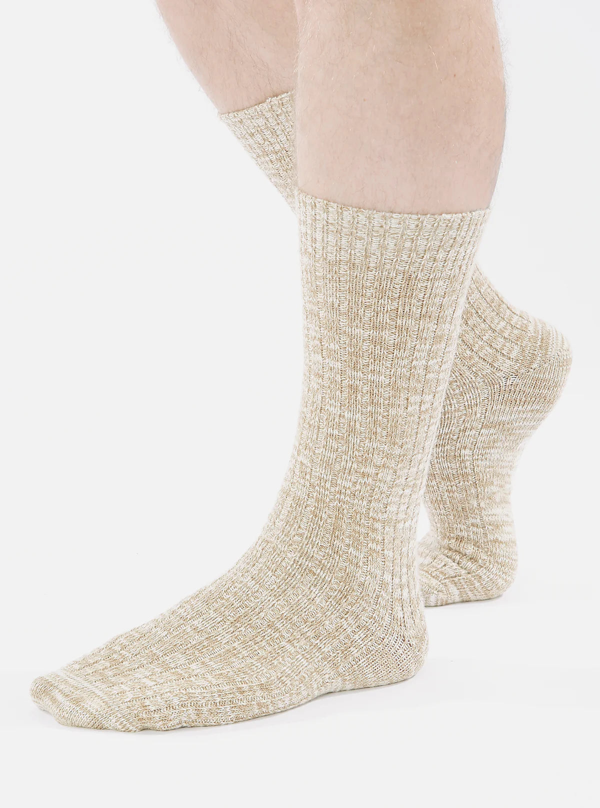 UNIVERSAL WORKS Slub Sock | Dk Sand LEO BOUTIQUE