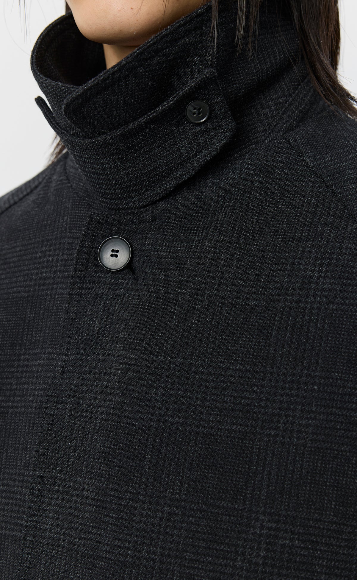 MFPEN Accession Coat | Anthracite Glen Check LEO BOUTIQUE