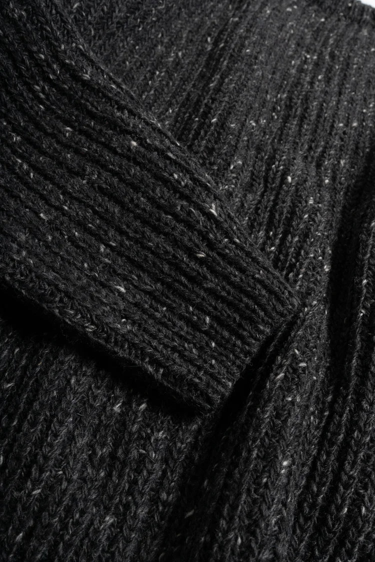 SATURDAY PROJECT Alpaca Fisherman Knit | Black Melange LEO BOUTIQUE