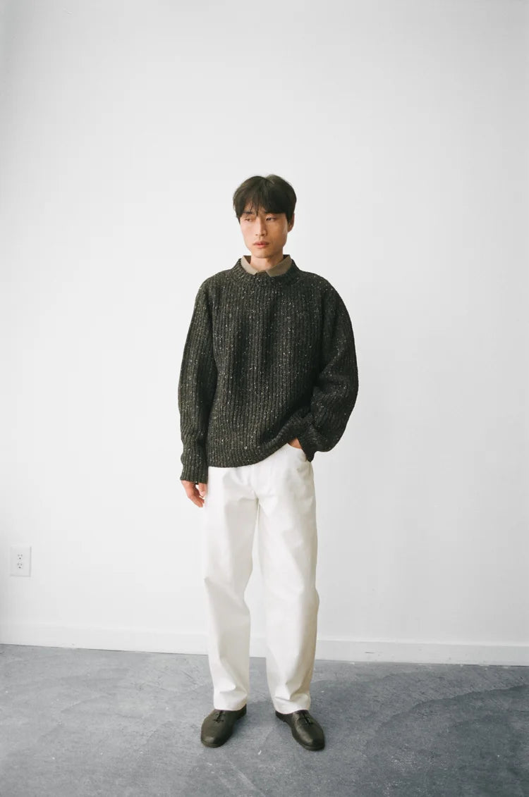 SATURDAY PROJECT Alpaca Fisherman Knit | Black Melange LEO BOUTIQUE