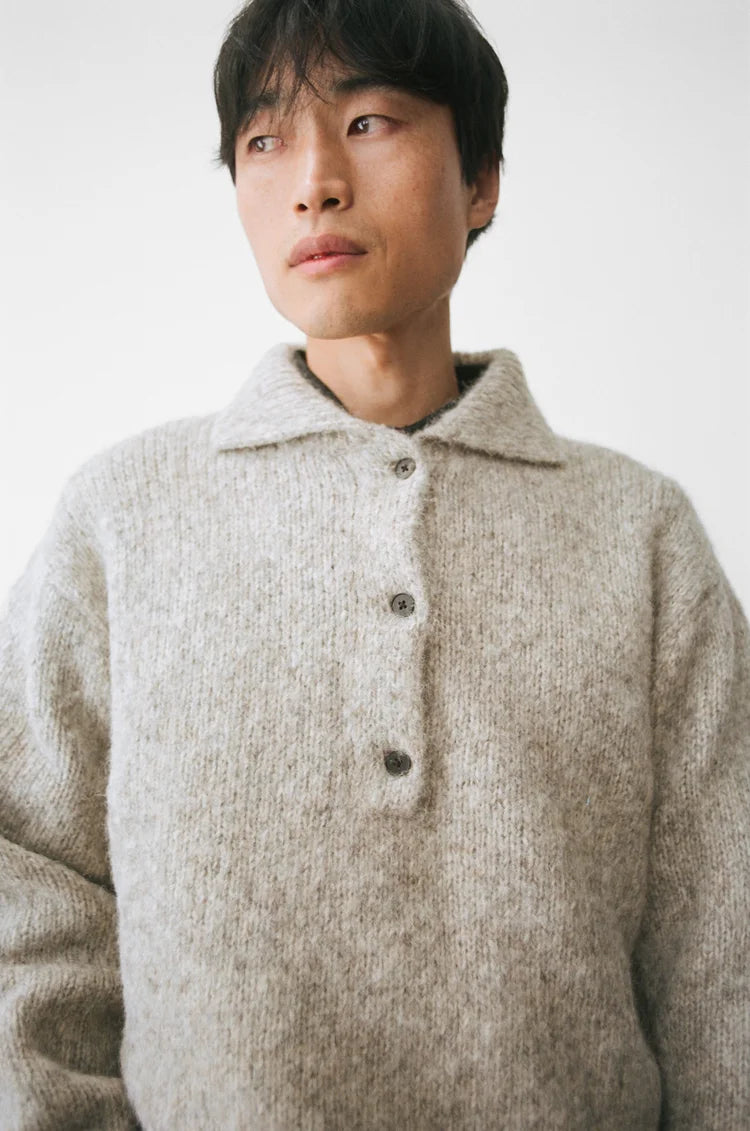 SATURDAY PROJECT Alpaca Polo | Ash Grey LEO BOUTIQUE 