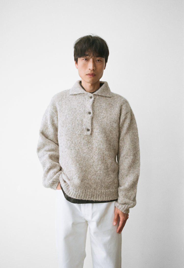 SATURDAY PROJECT Alpaca Polo | Ash Grey LEO BOUTIQUE 