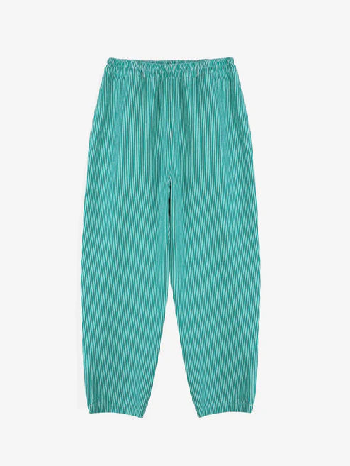 BOBO CHOSES Striped Twill Cocoon Pant | Green Stripe LEO BOUTIQUE