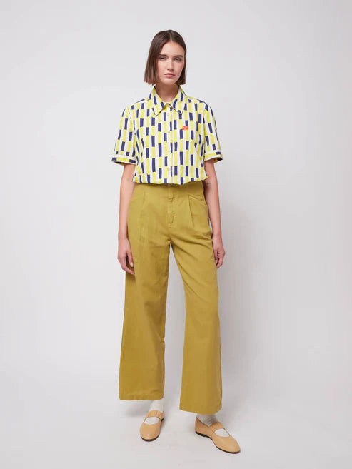 BOBO CHOSES Linen Blend Pleated Trousers | Mustard LEO BOUTIQUE